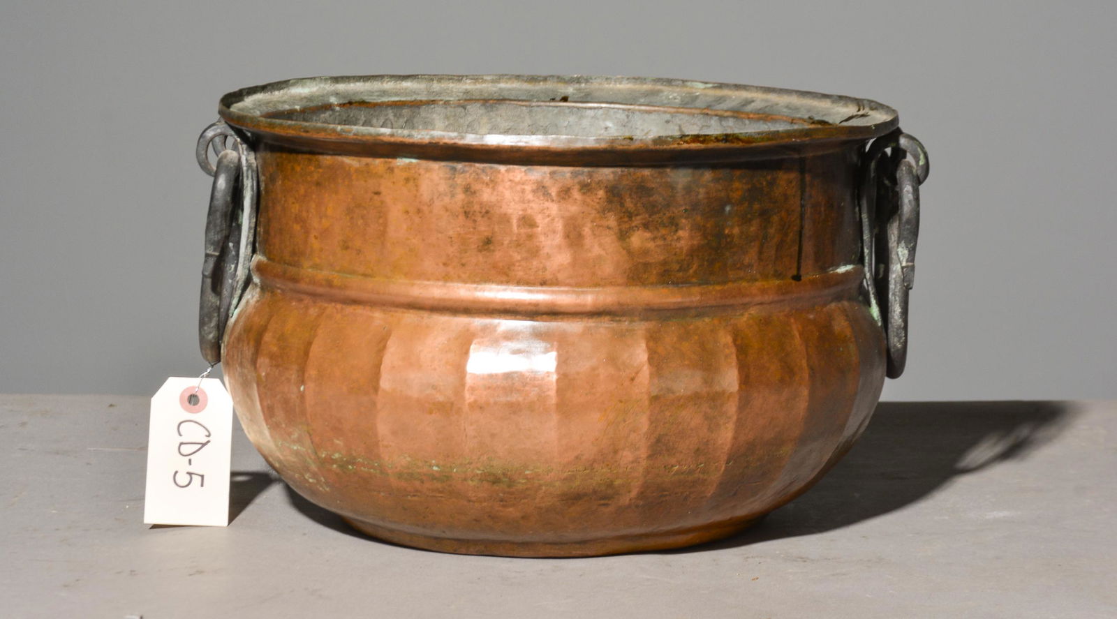 Large Copper Pot with Iron Handles (1 of 3)