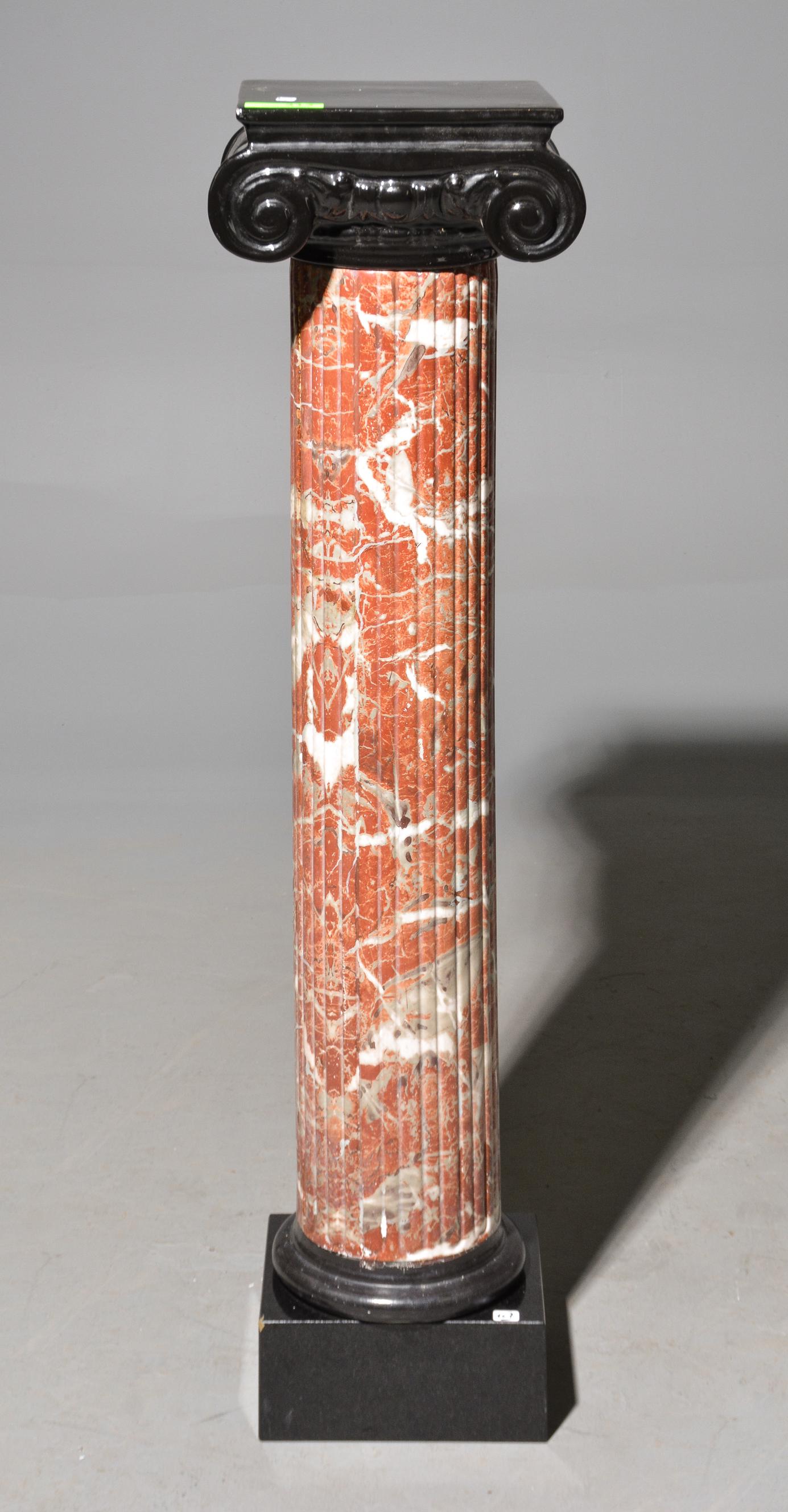 Ceramic Column Pedestal with Marble Base (1 of 4)