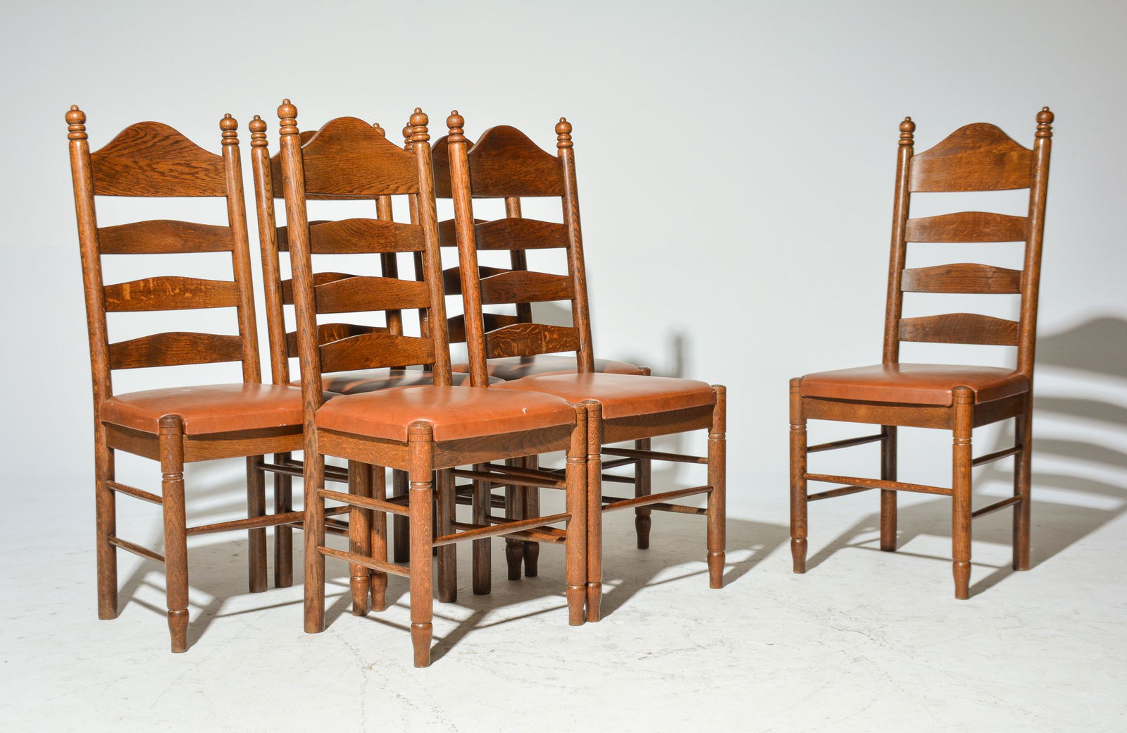 6 Ladder Back Oak Chairs (1 of 4)