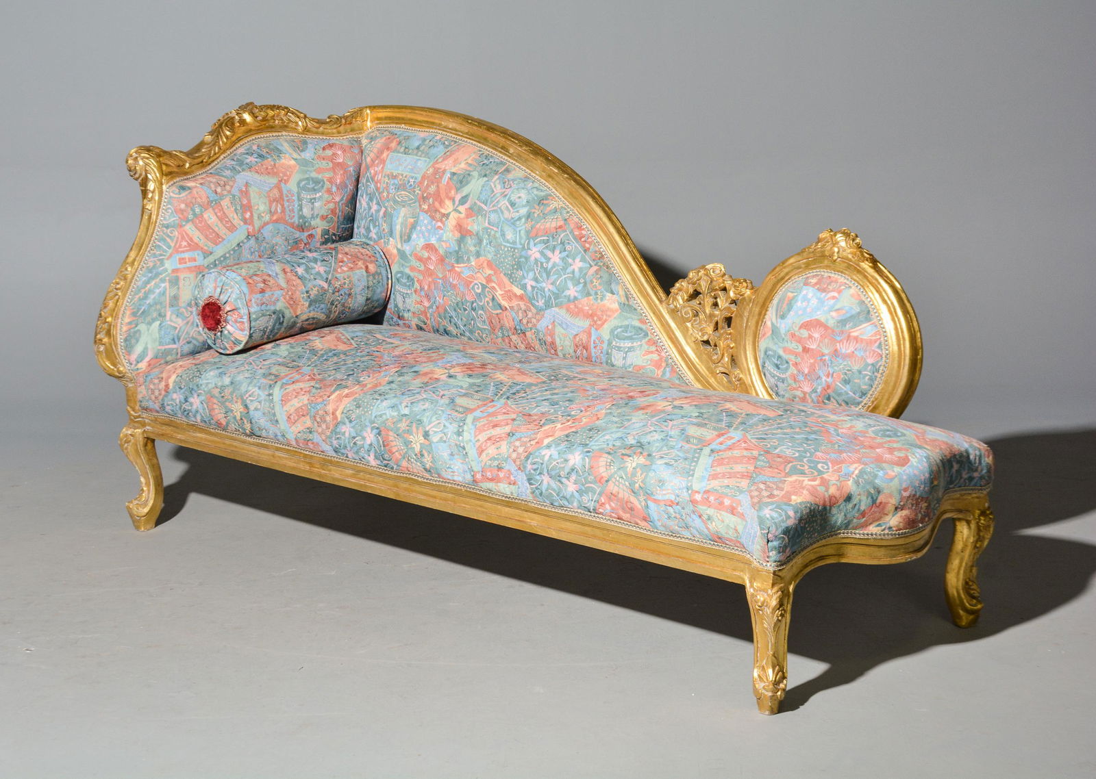 New Item, French Replica Large Gold Chaise Lounge (1 of 4)