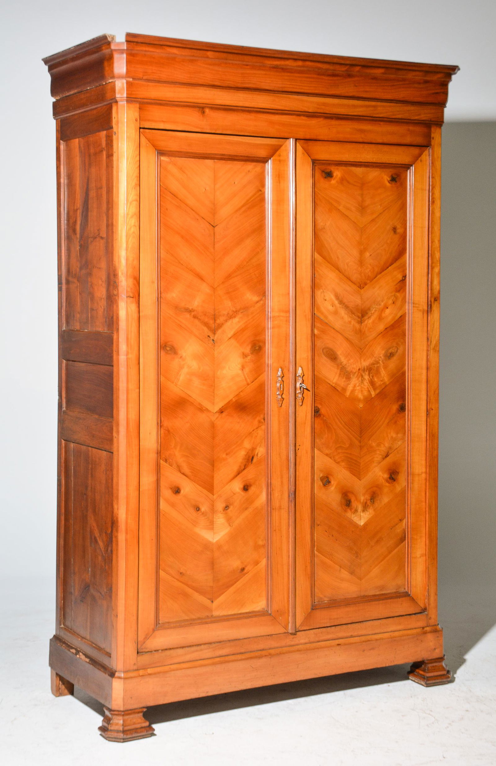 Louis Philippe Style Cherry Double Door Armoire (1 of 2)