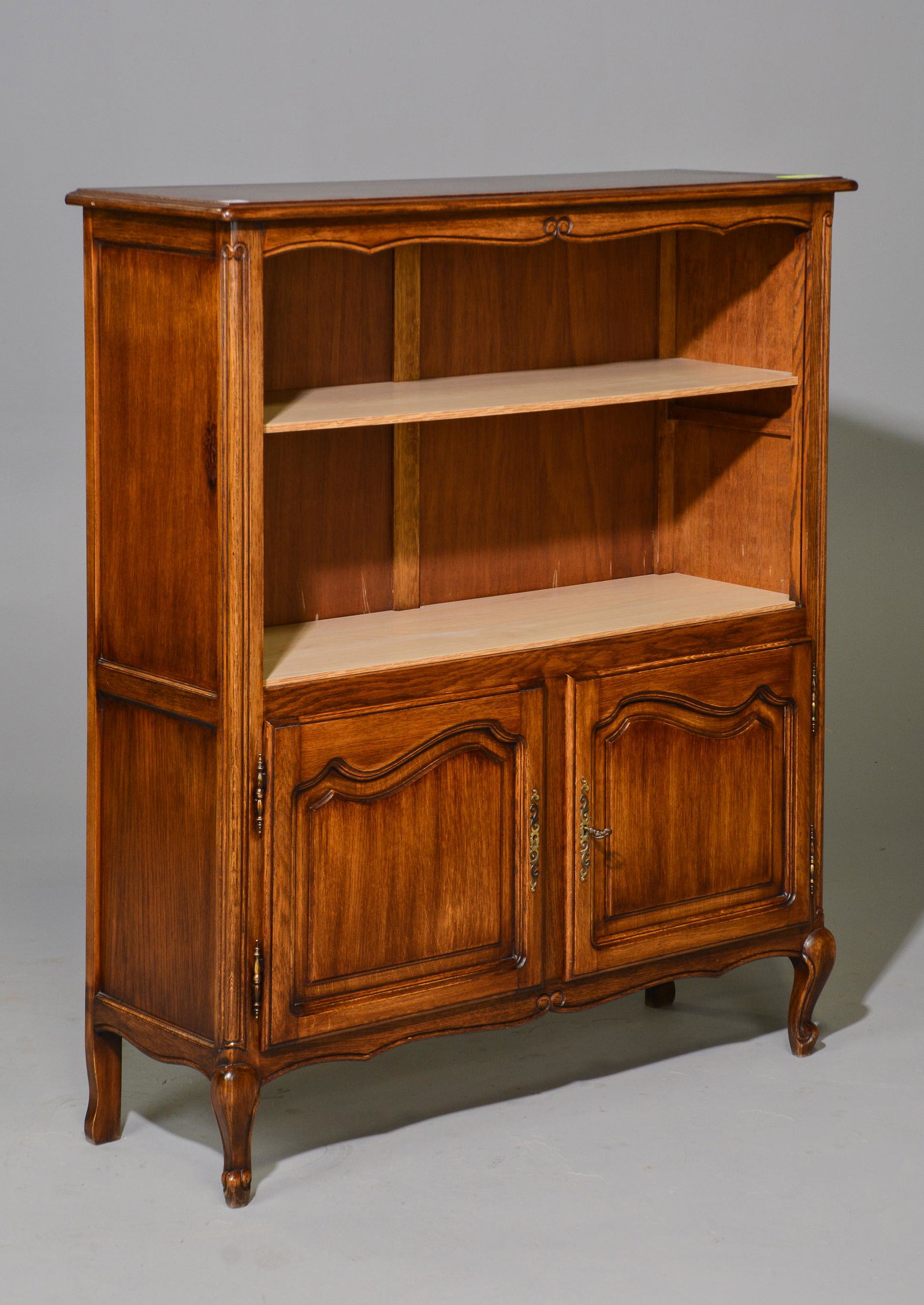 Louis XV Style Oak Bookshelf / Cabinet (1 of 3)
