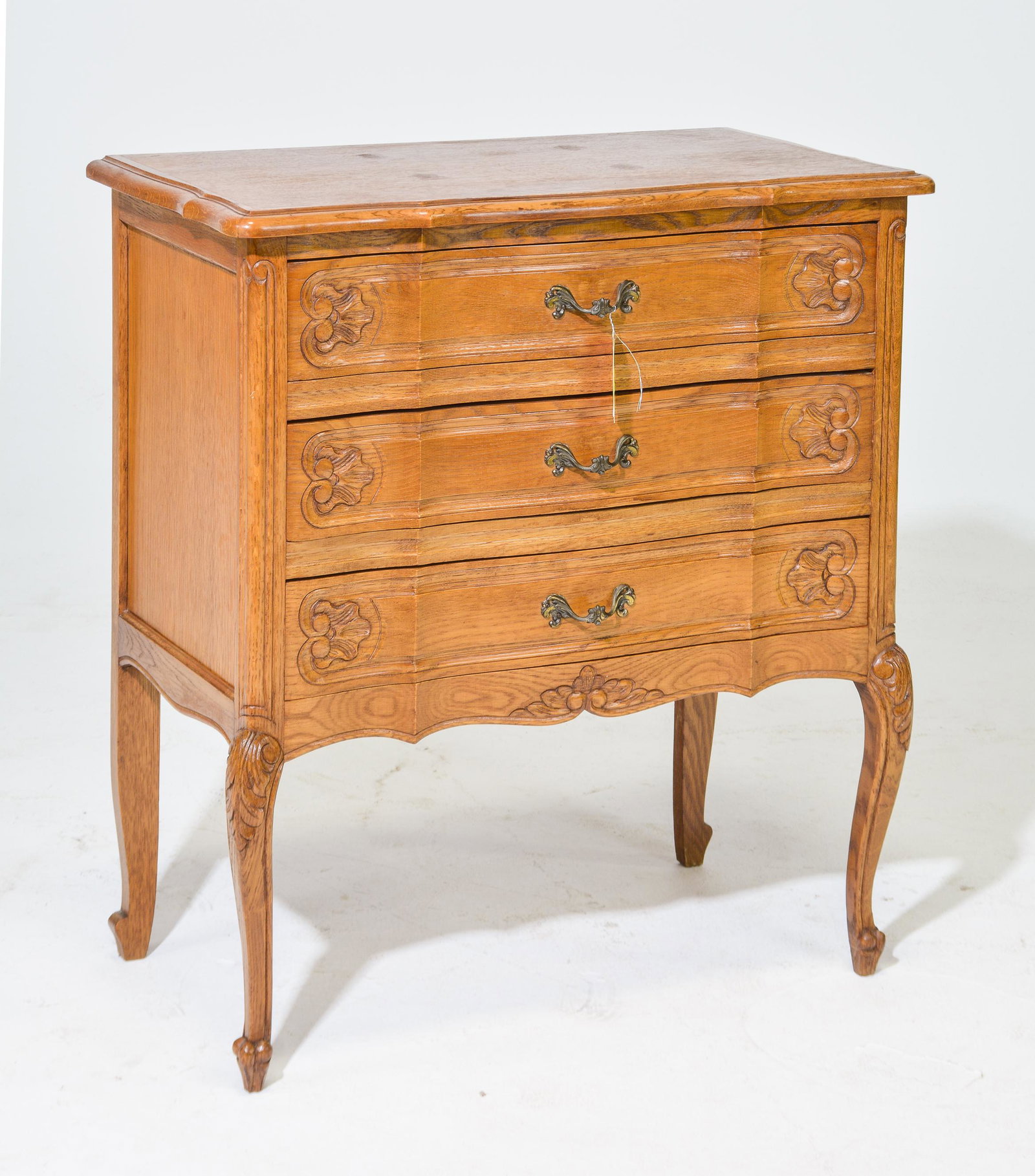 Louis XV Style Oak 3 Drawer Chest (1 of 3)