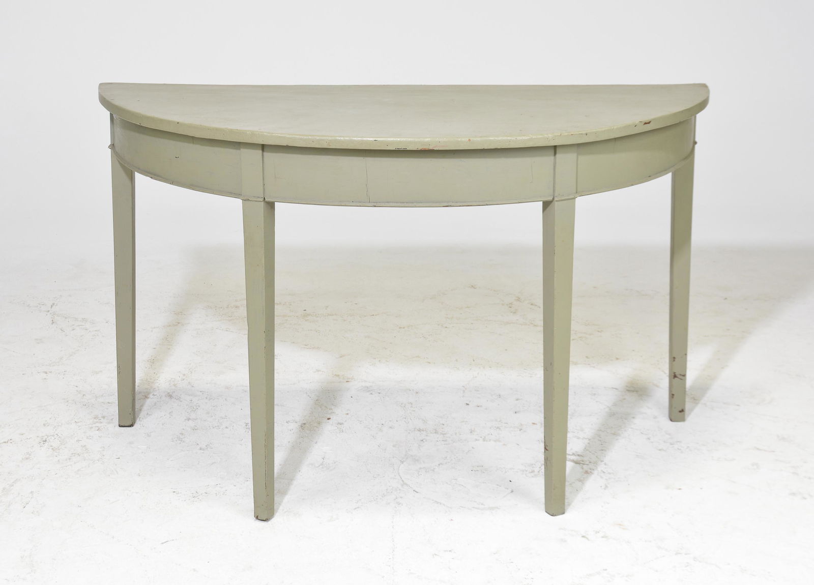 British Mahogany Painted Demilune Table (1 of 4)