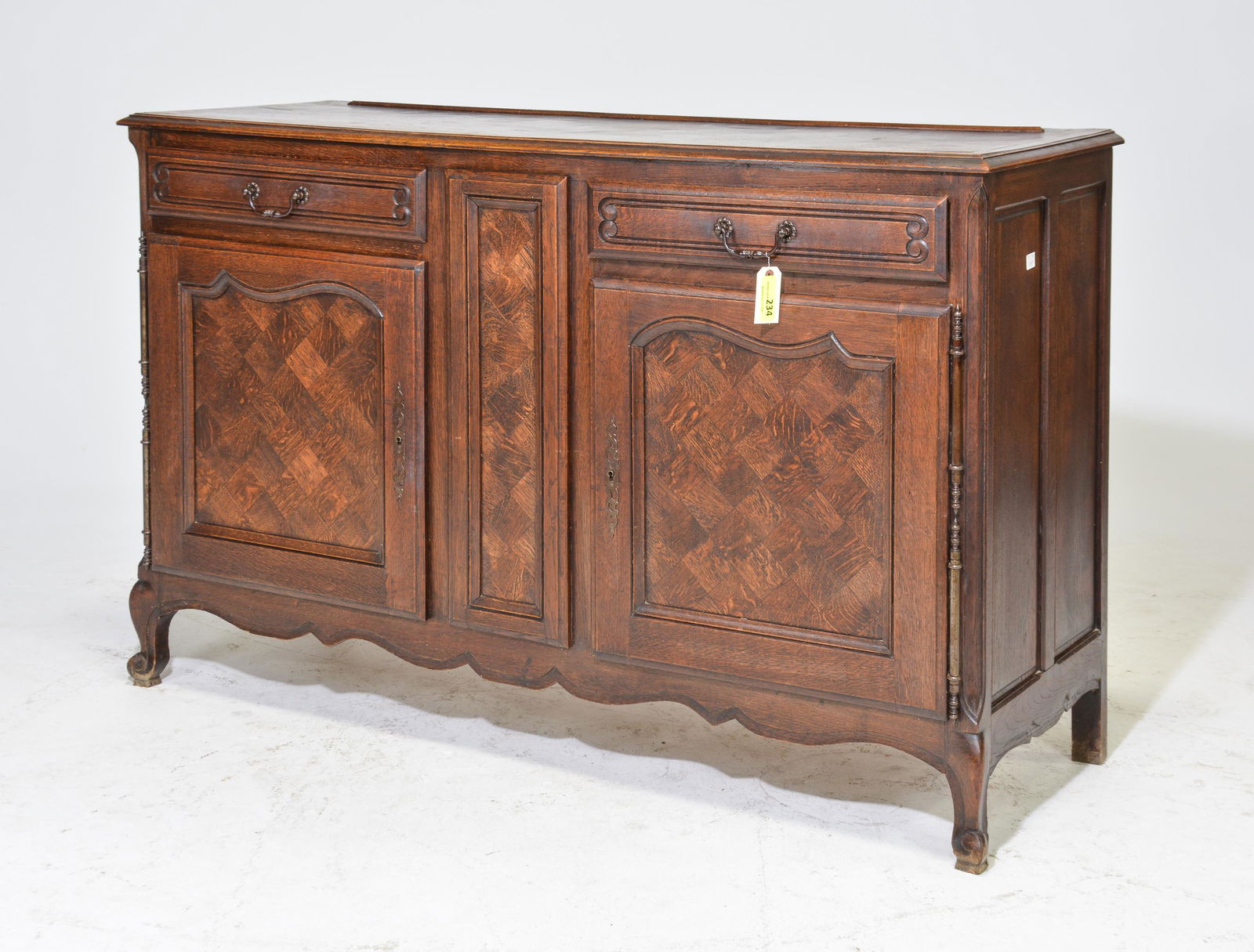 Louis XV Style Dark Oak Sideboard / Enfilade (1 of 5)
