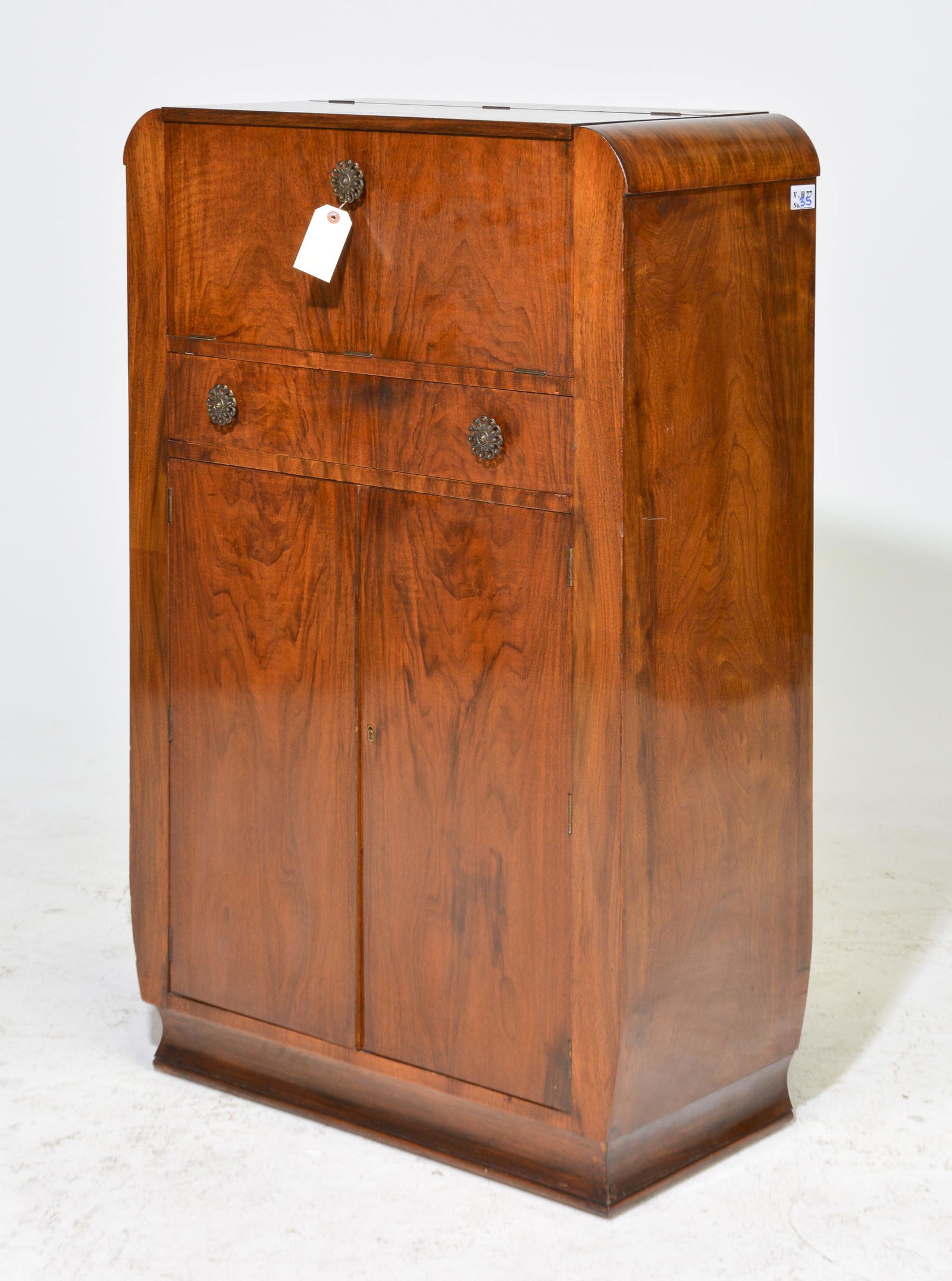 British Walnut Cocktail / Bar Cabinet (1 of 3)