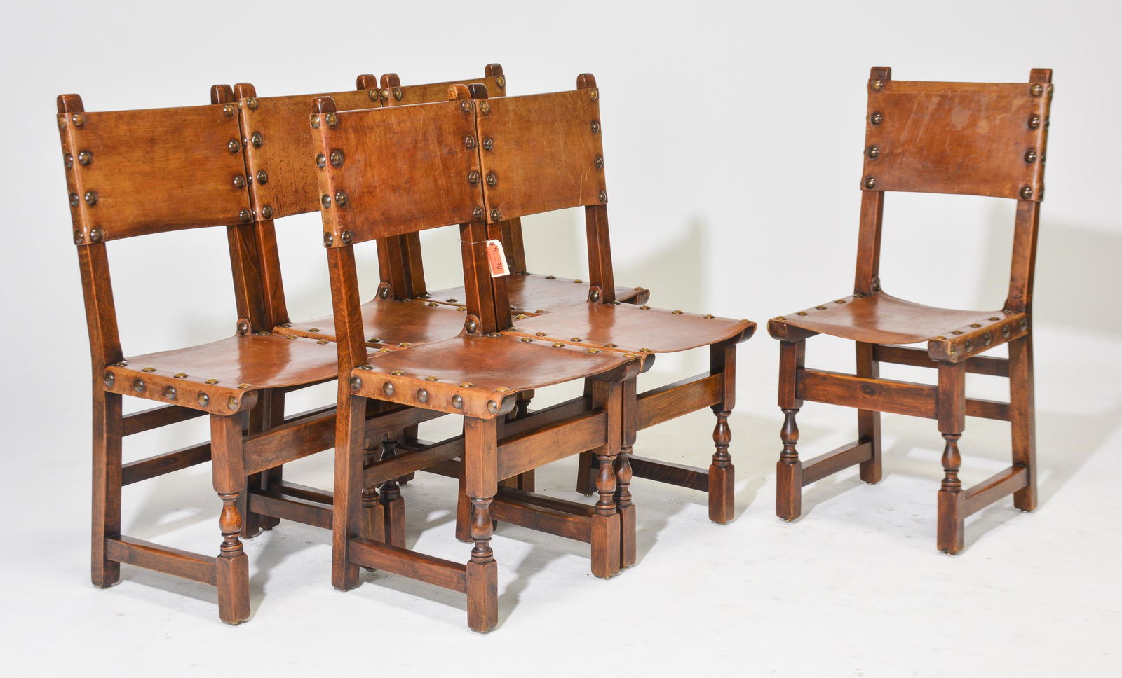 Set of 6 Leather Upholstered Dining Chairs (1 of 3)
