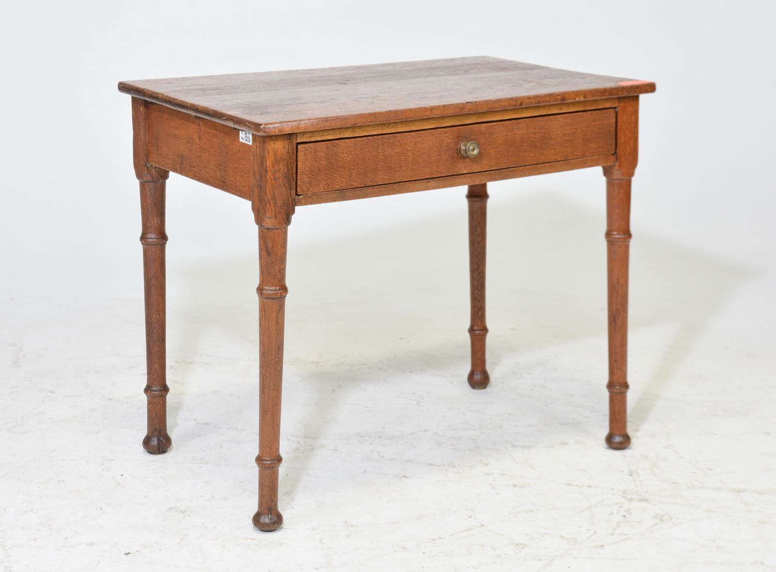 British Oak Single Drawer Table (1 of 4)