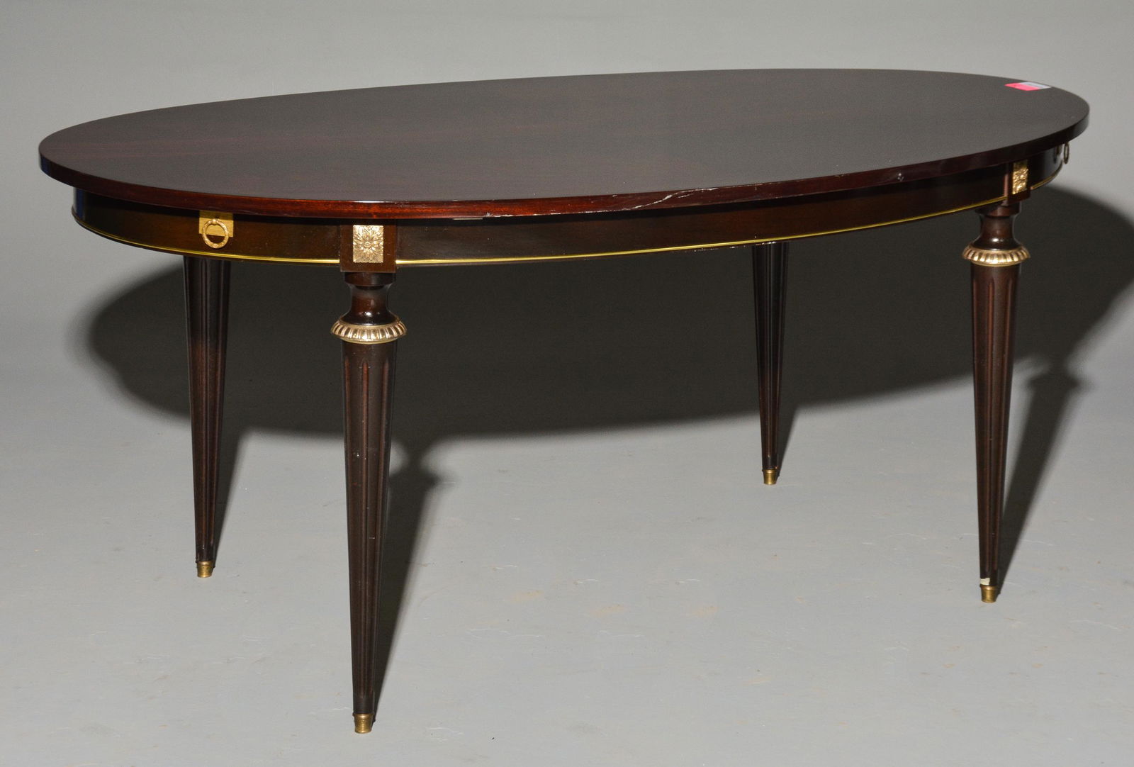Louis XVI Style Mahogany Oval Dining Table (1 of 4)