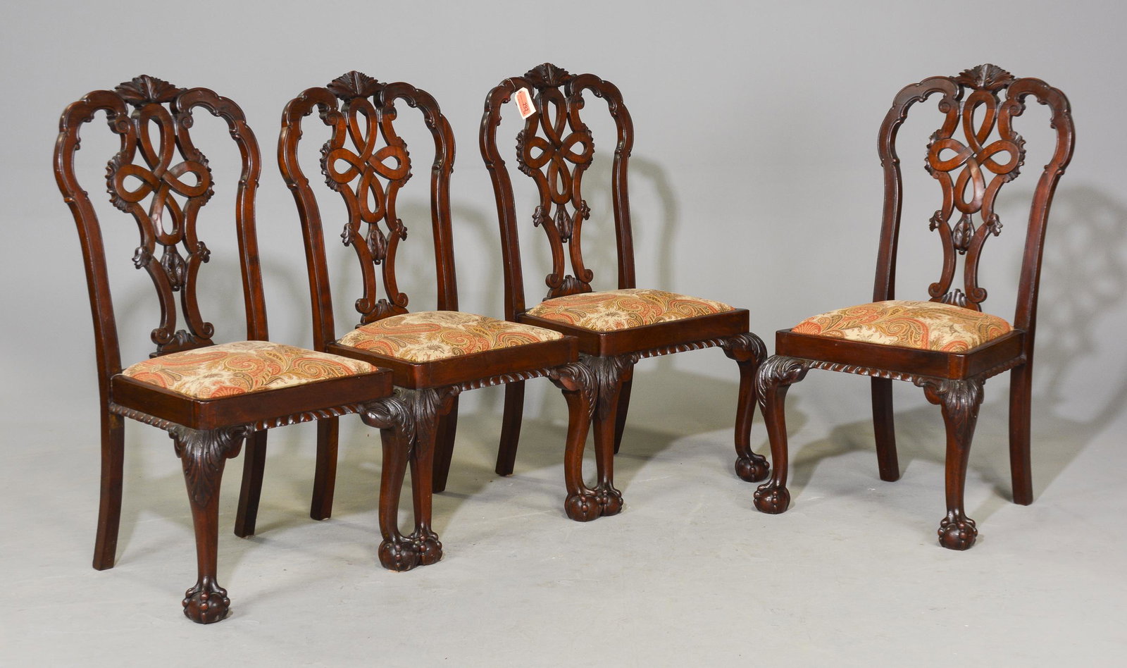 4 Chippendale Style Ball & Claw Chairs: 4 Chippendale Style Ball & Claw Chairs - 42 in tall x 23 x 23