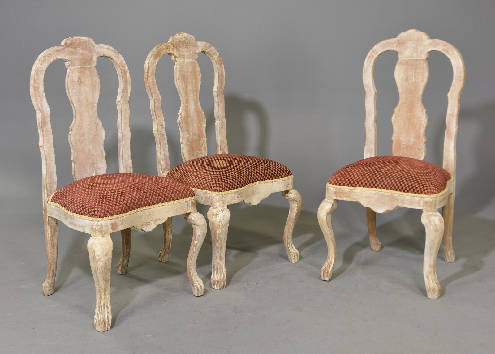 3 French Replica Painted High Back Chairs (1 of 3)