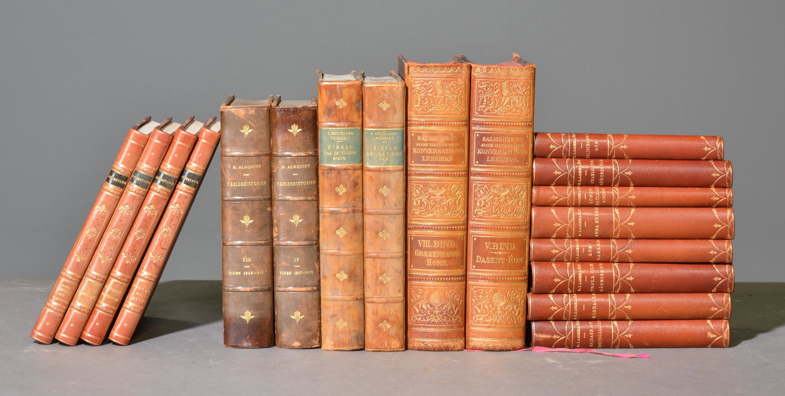 18 Assorted European Leather Books (1 of 2)