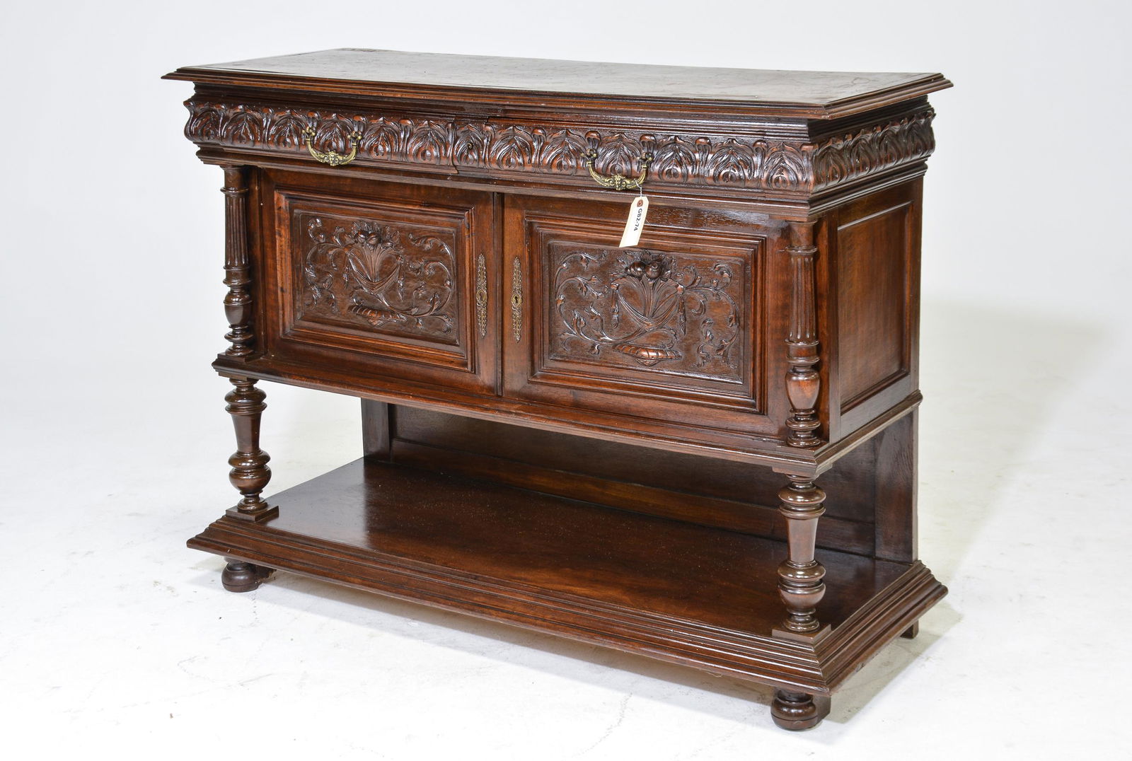 Henri II Style Carved Oak Server (1 of 5)