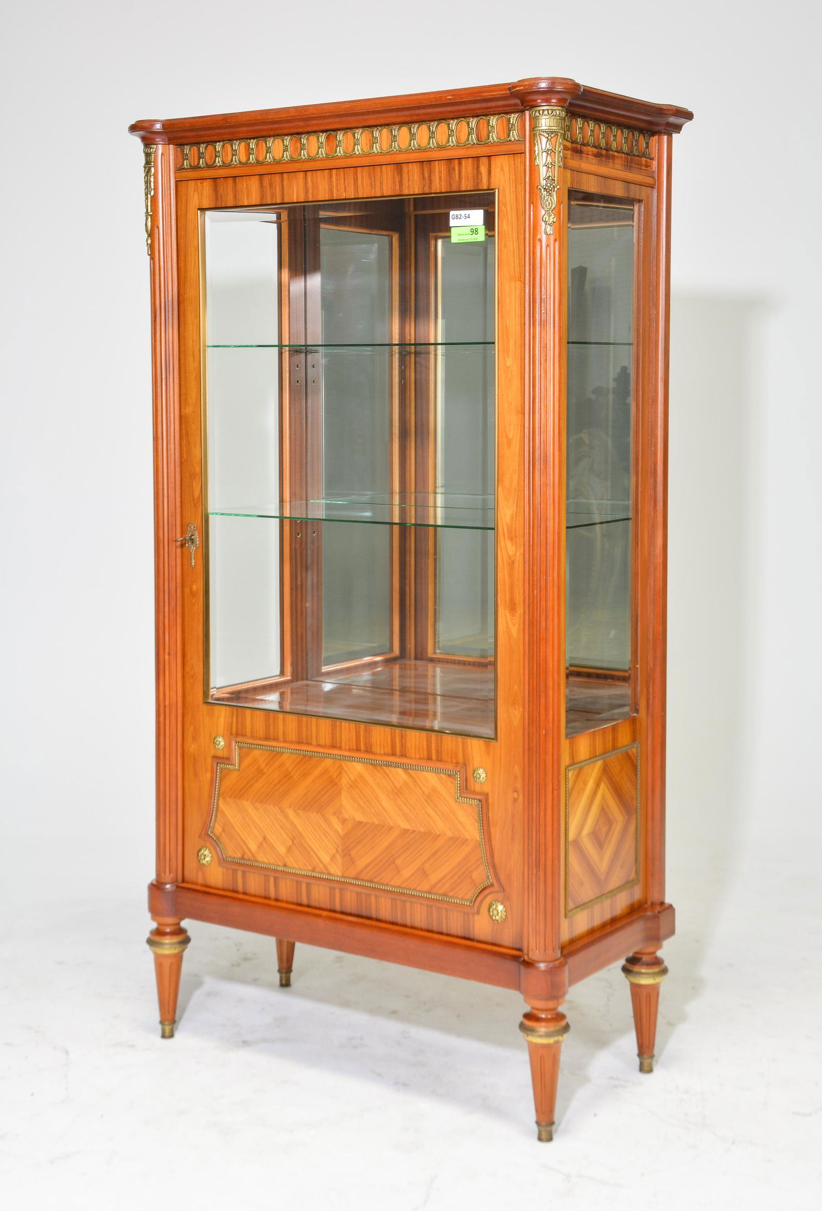 Louis XVI Style Mirror Back Vitrine / Display Cabinet (1 of 4)