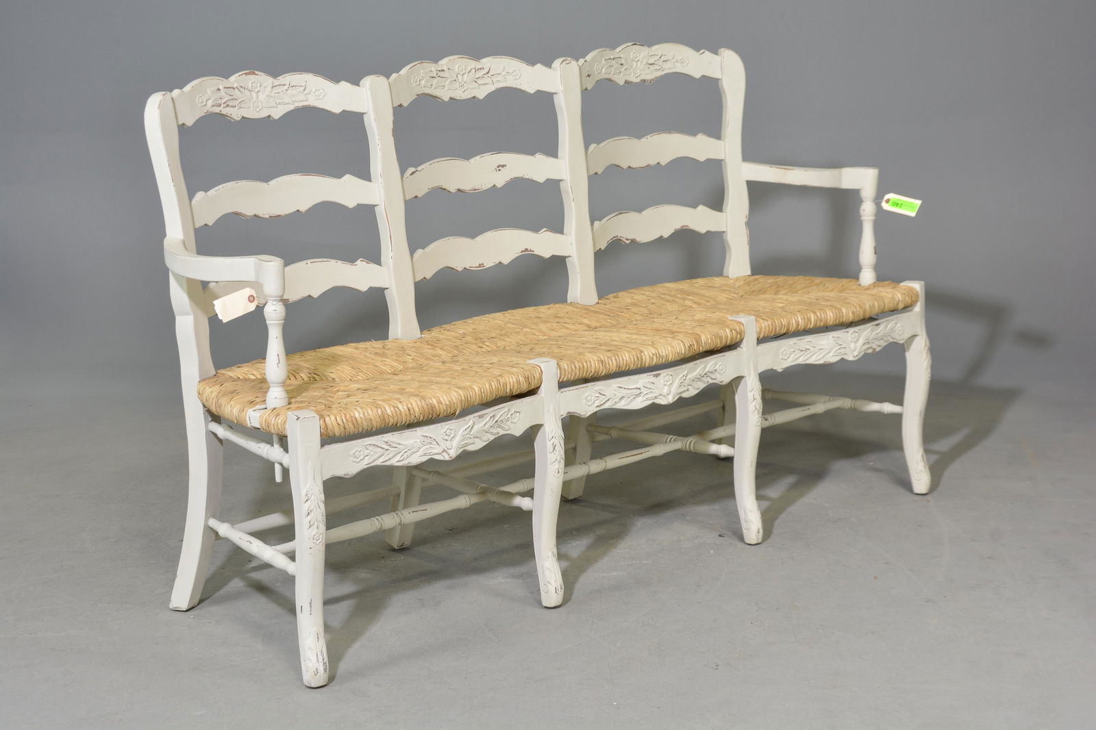 New Item, Country French Style Painted 3 Seater Bench (1 of 4)
