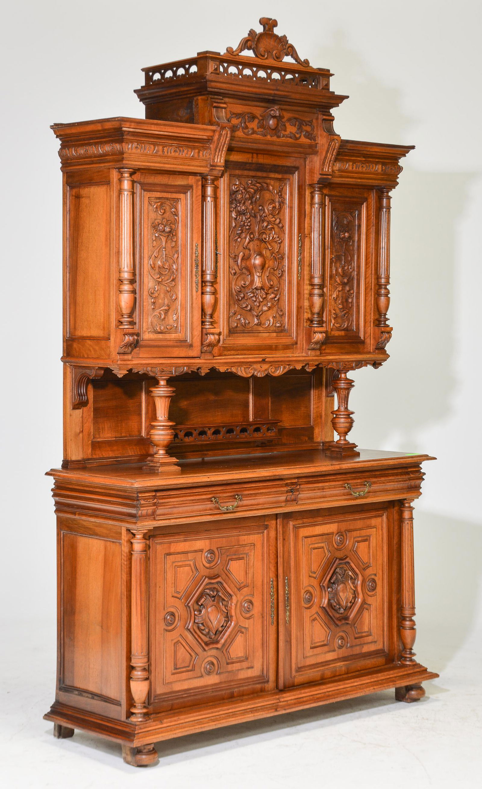 Renaissance Style Carved Double Buffet (1 of 5)