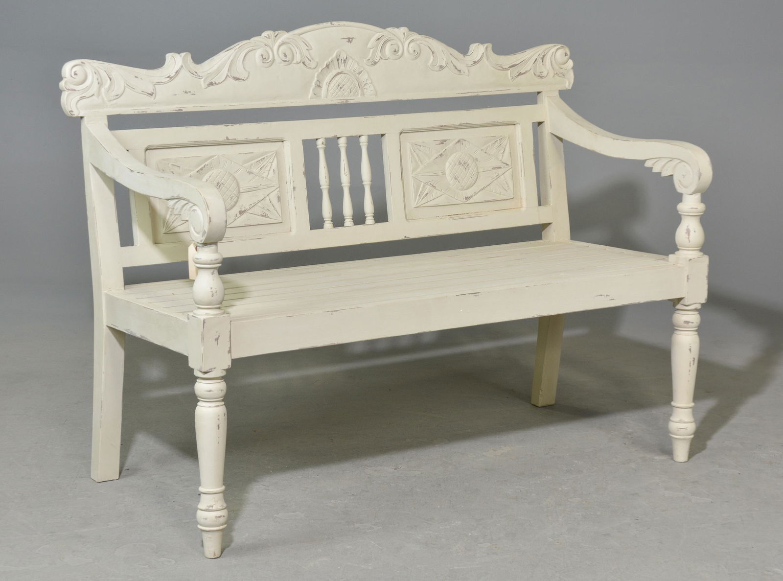 New Item, Painted Garden / Patio Bench (1 of 3)