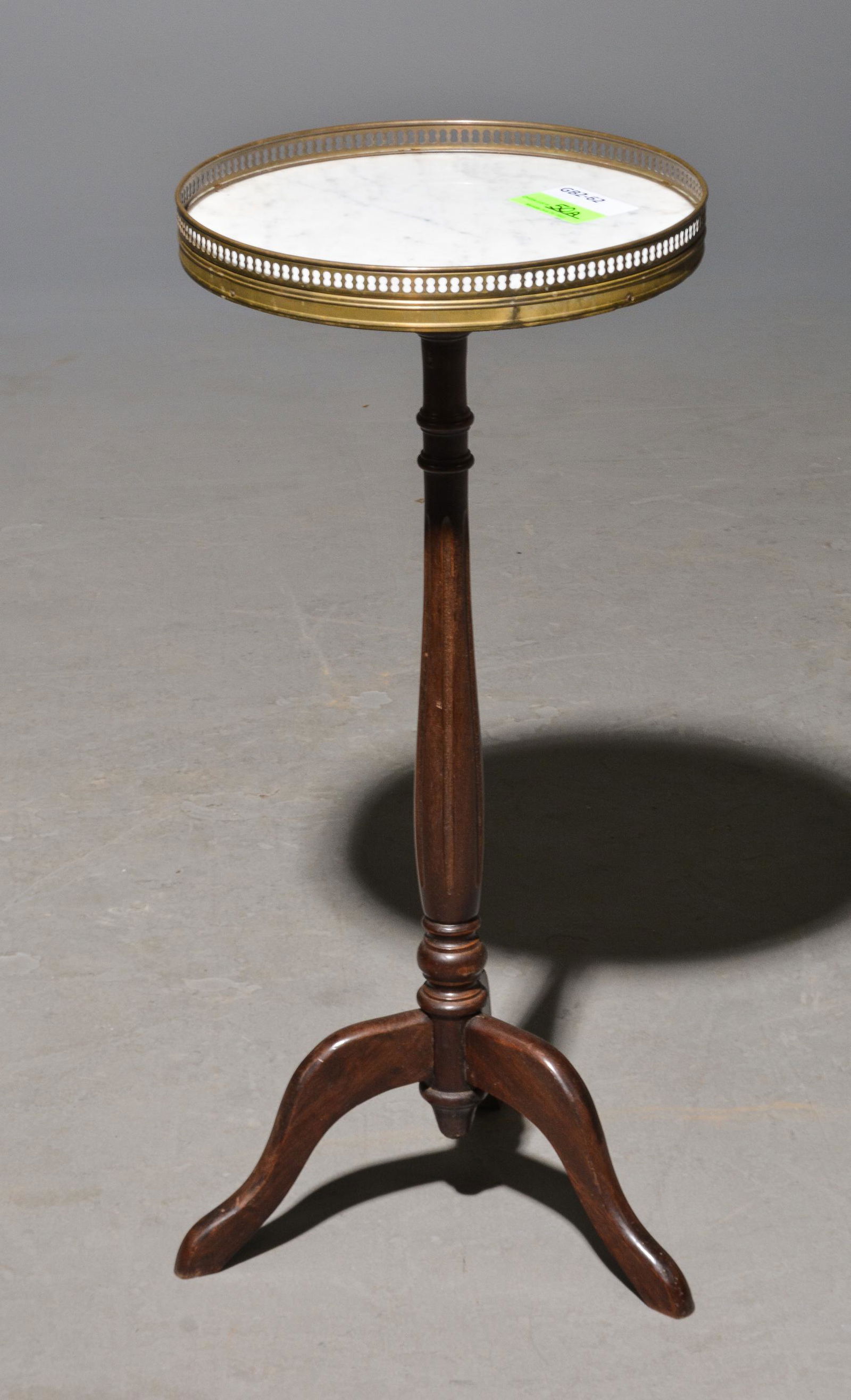 French White Marble Top Pedestal / Stand (1 of 3)