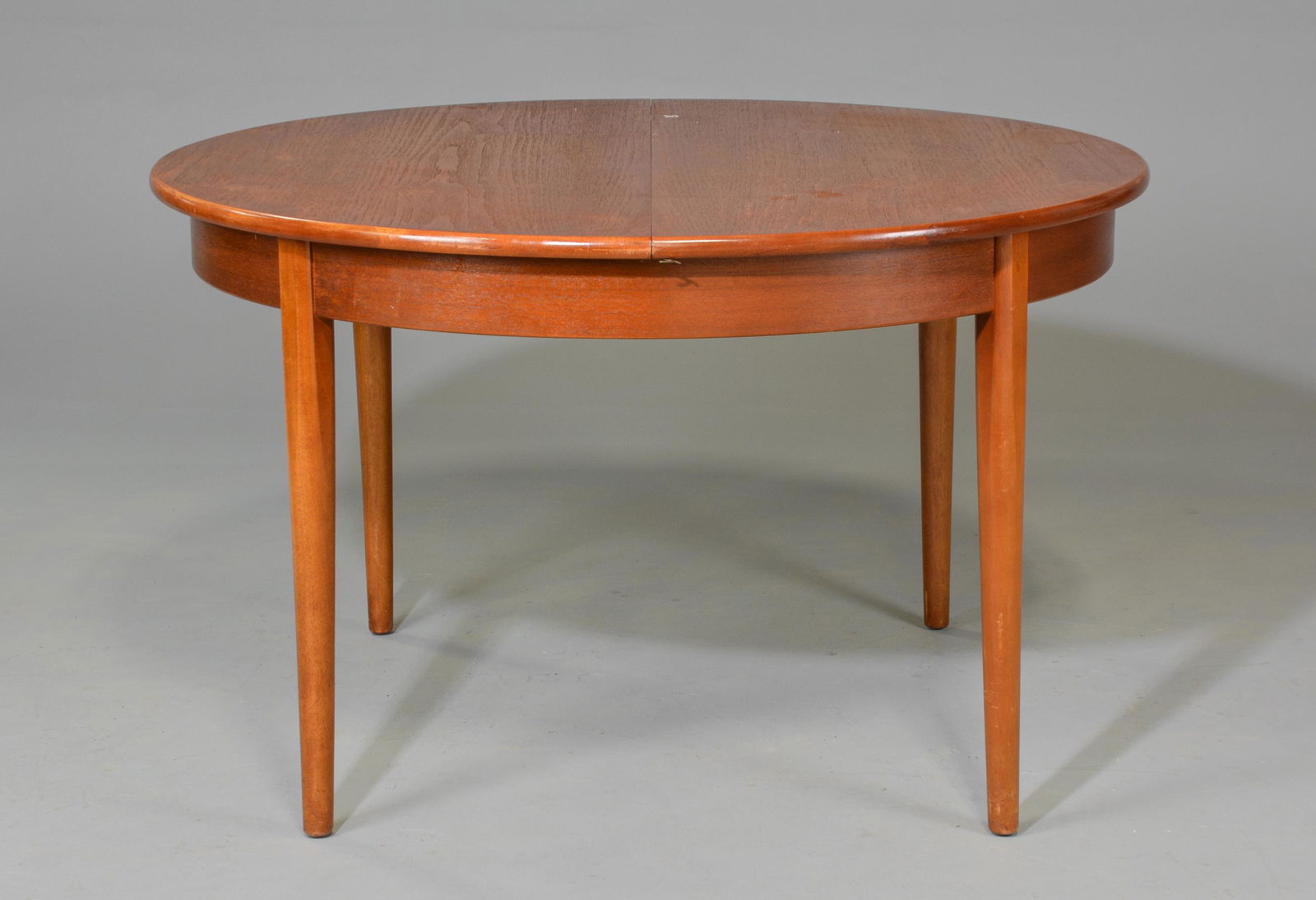 Mid Century Modern Round Table with Pop Up Leaf (1 of 2)