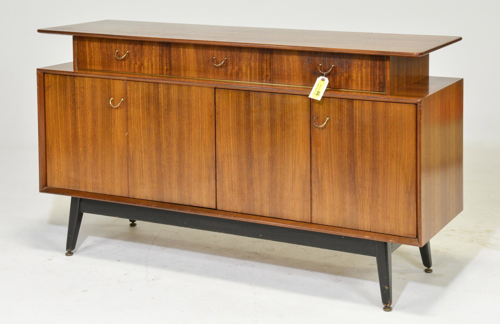 Mid Century Sideboard by G-Plan - Black & Tola Range #1: Danish Modern Style Credenza by British Maker Gplan - 34 in tall x 59 x 19