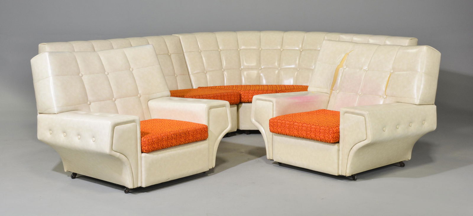 Mid Century Modern 3pc Sectional & 2 Arm Chairs (1 of 9)