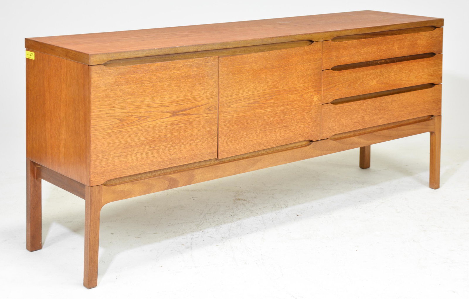 Mid Century Modern Teak Sideboard: Danish Mid Century Modern Style Sideboard - 32 in tall x 73 x 19