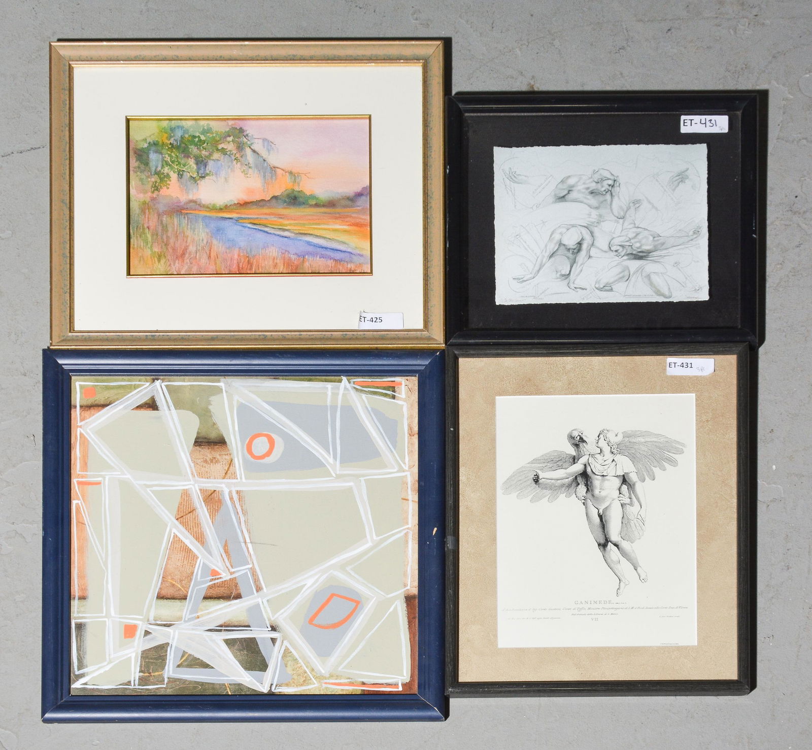 4pcs Assorted Framed Art / Prints (1 of 5)
