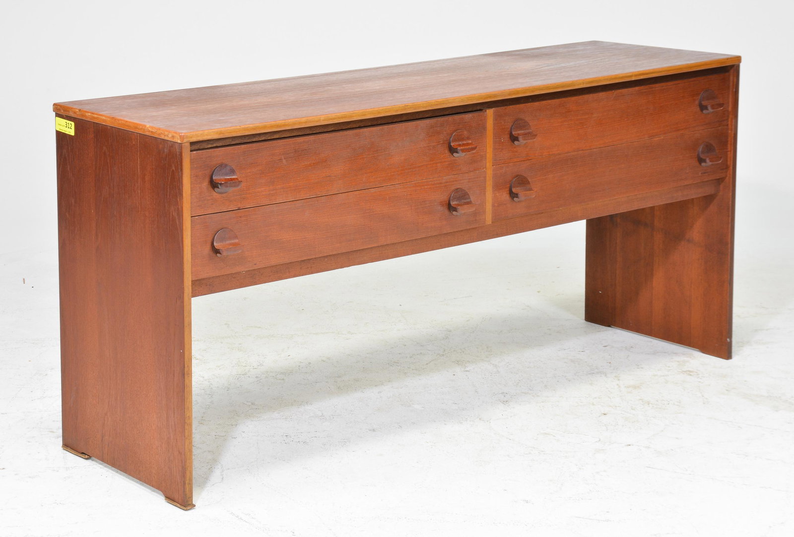 Mid Century Modern 4 Drawer Dresser - Stag: Danish Modern Style 4 Drawer Dresser / Credenza by Stag - 28 in tall x 60 x 17