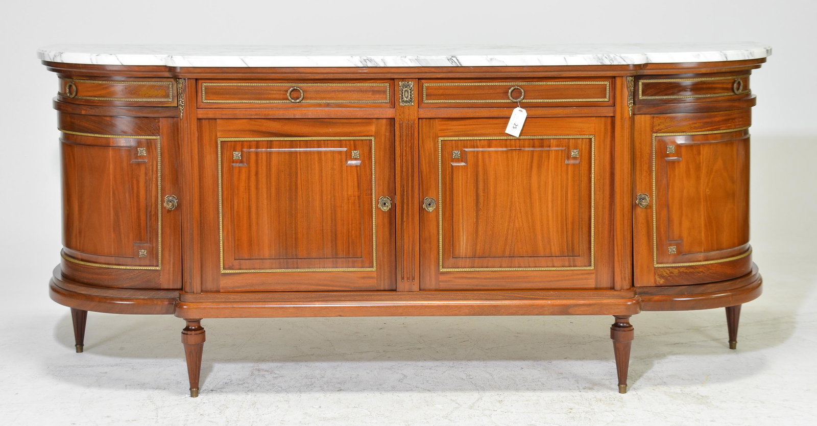 Louis XVI Style White Marble Top Sideboard (1 of 5)