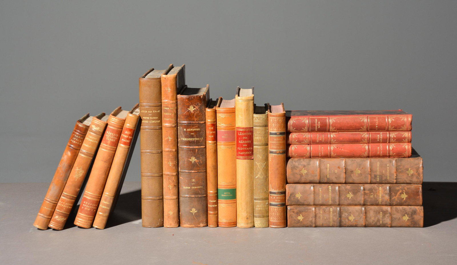 18 Assorted Leather Bound European Books (1 of 6)