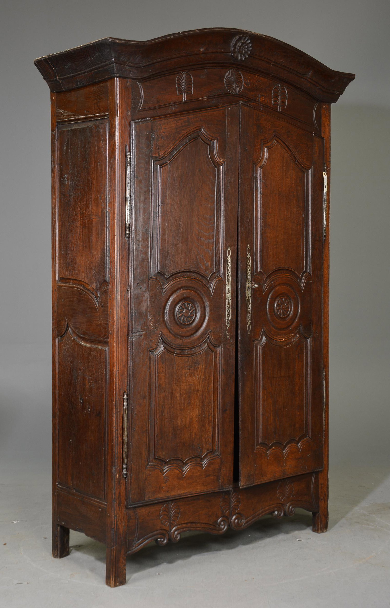 Louis XV Style Double Door Oak Armoire (1 of 4)
