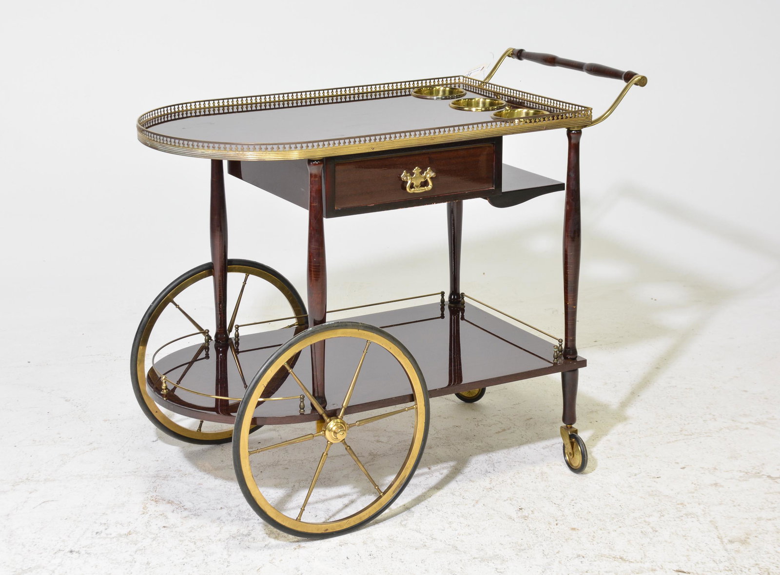 Louis XVI Style Mahogany Trolley / Cart with Gallery (1 of 3)