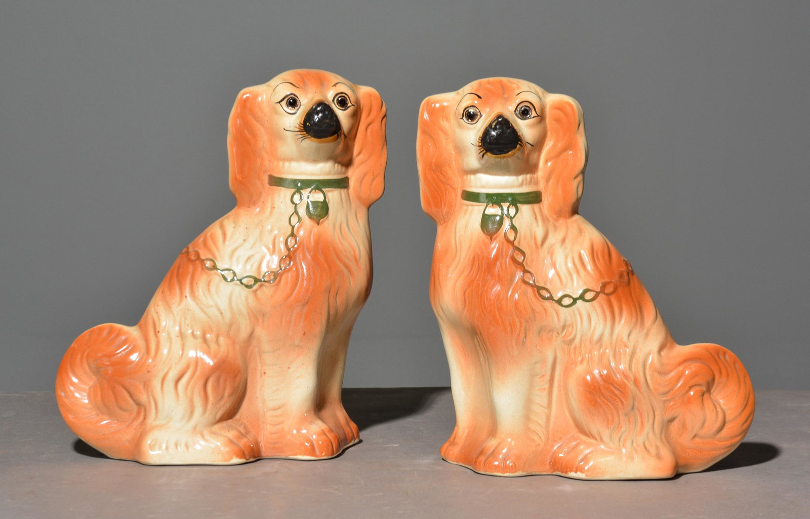 2 King Charles Staffordshire Dogs with Glass Eyes (1 of 3)