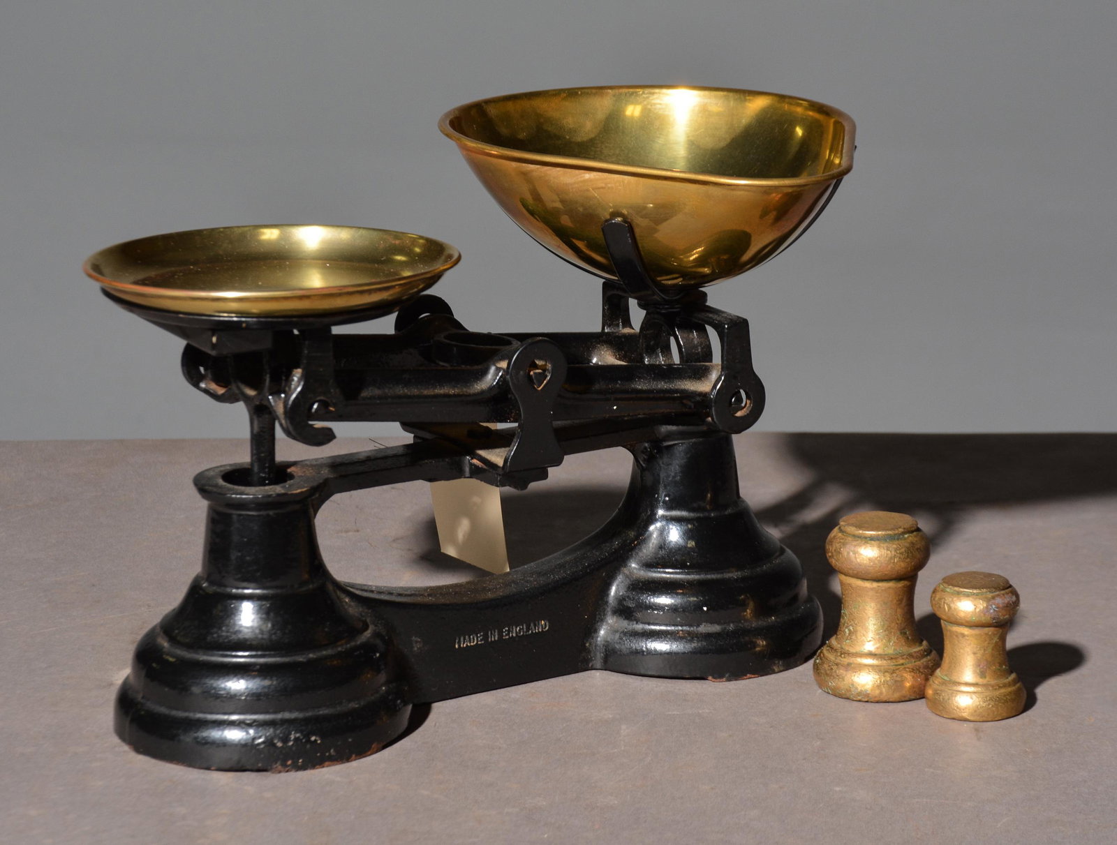 British Black Balance Scale with Weights (1 of 2)