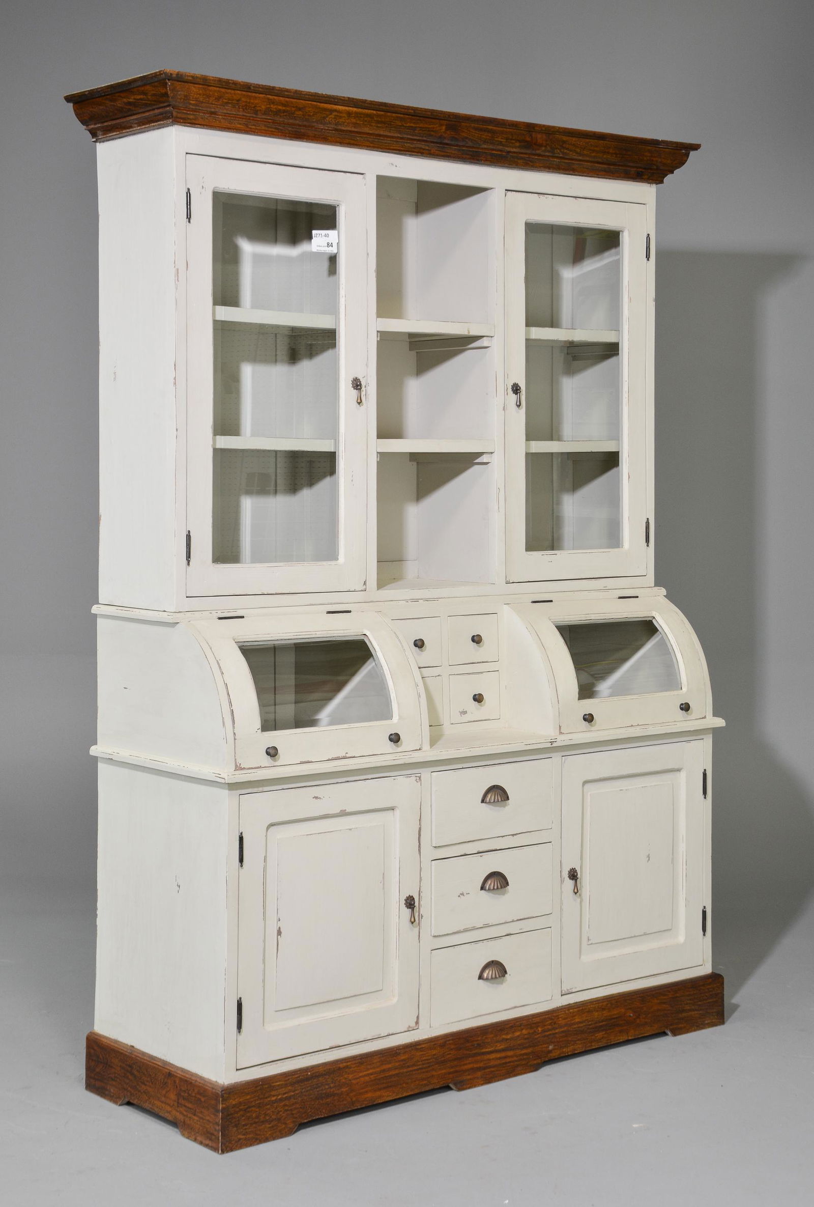 New Item, Painted Cupboard with Curved Glass (1 of 3)