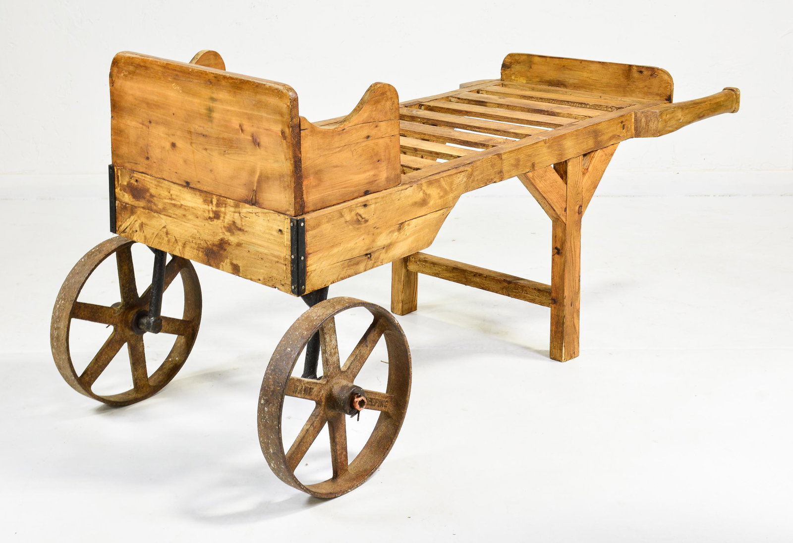Reclaimed Pine Market Cart: Reclaimed Pine Market Cart / Wagon - 32 in tall x 62 x 29
