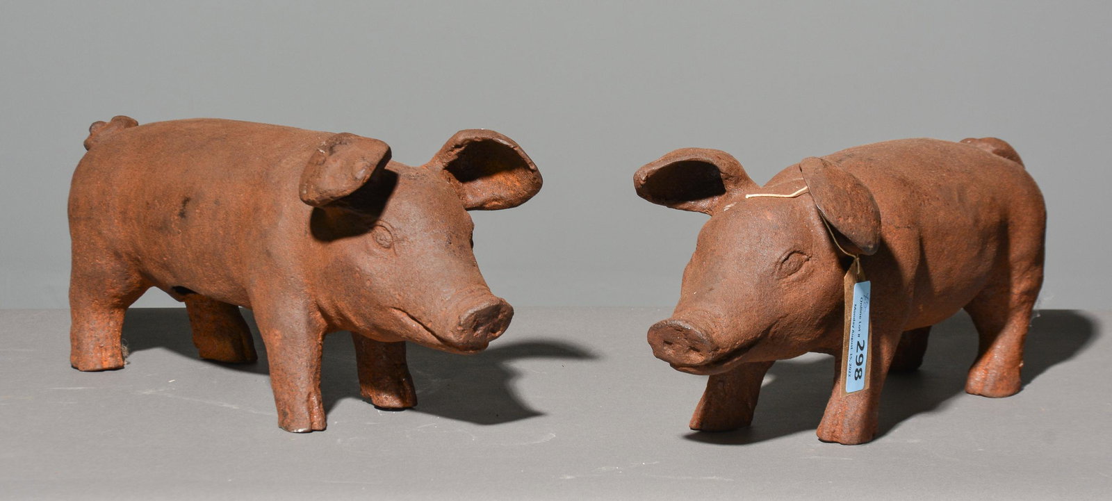 2 Cast Iron Pig Figures (1 of 3)