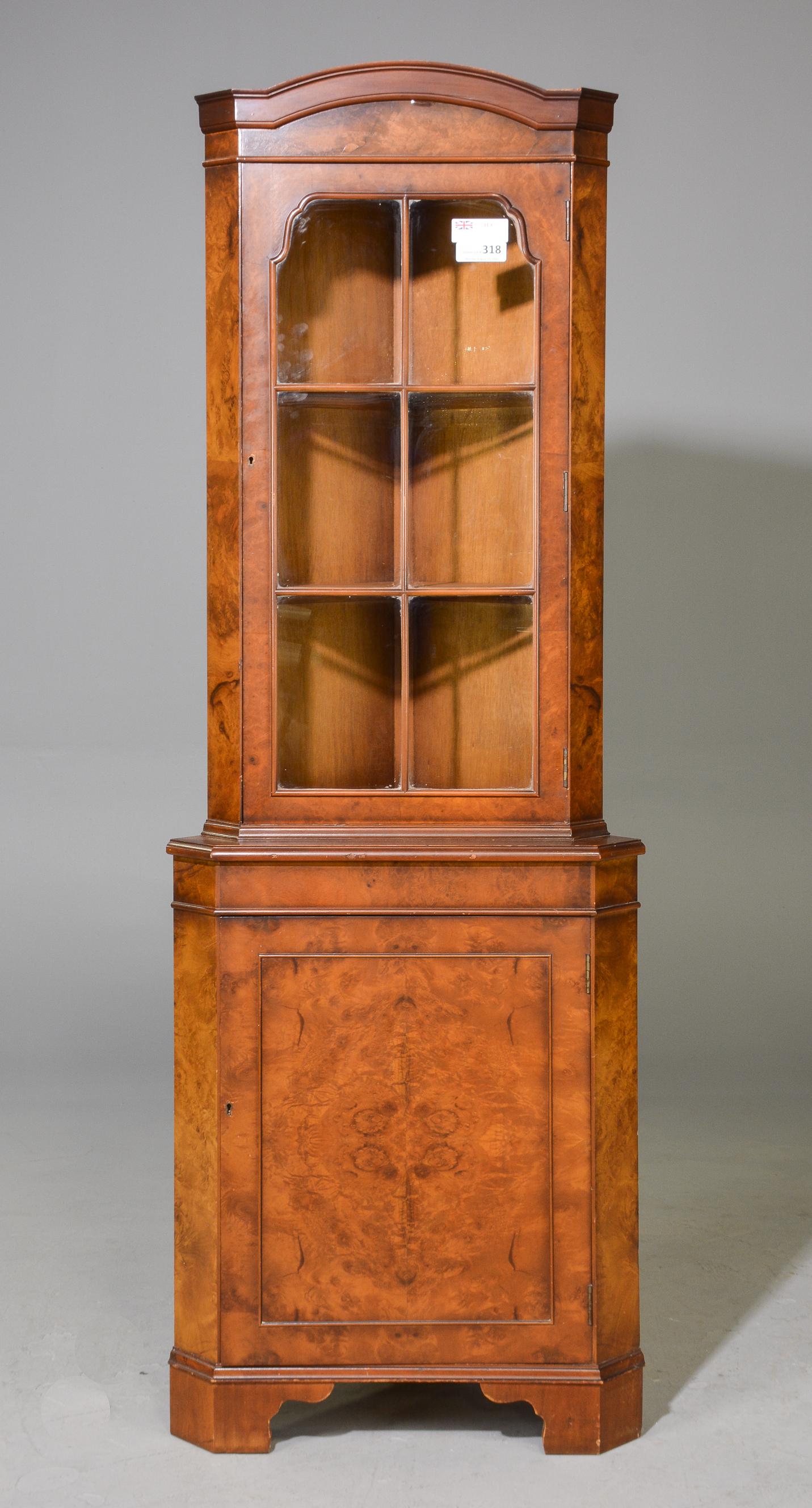 British Walnut Corner Cabinet / Cupboard (1 of 3)