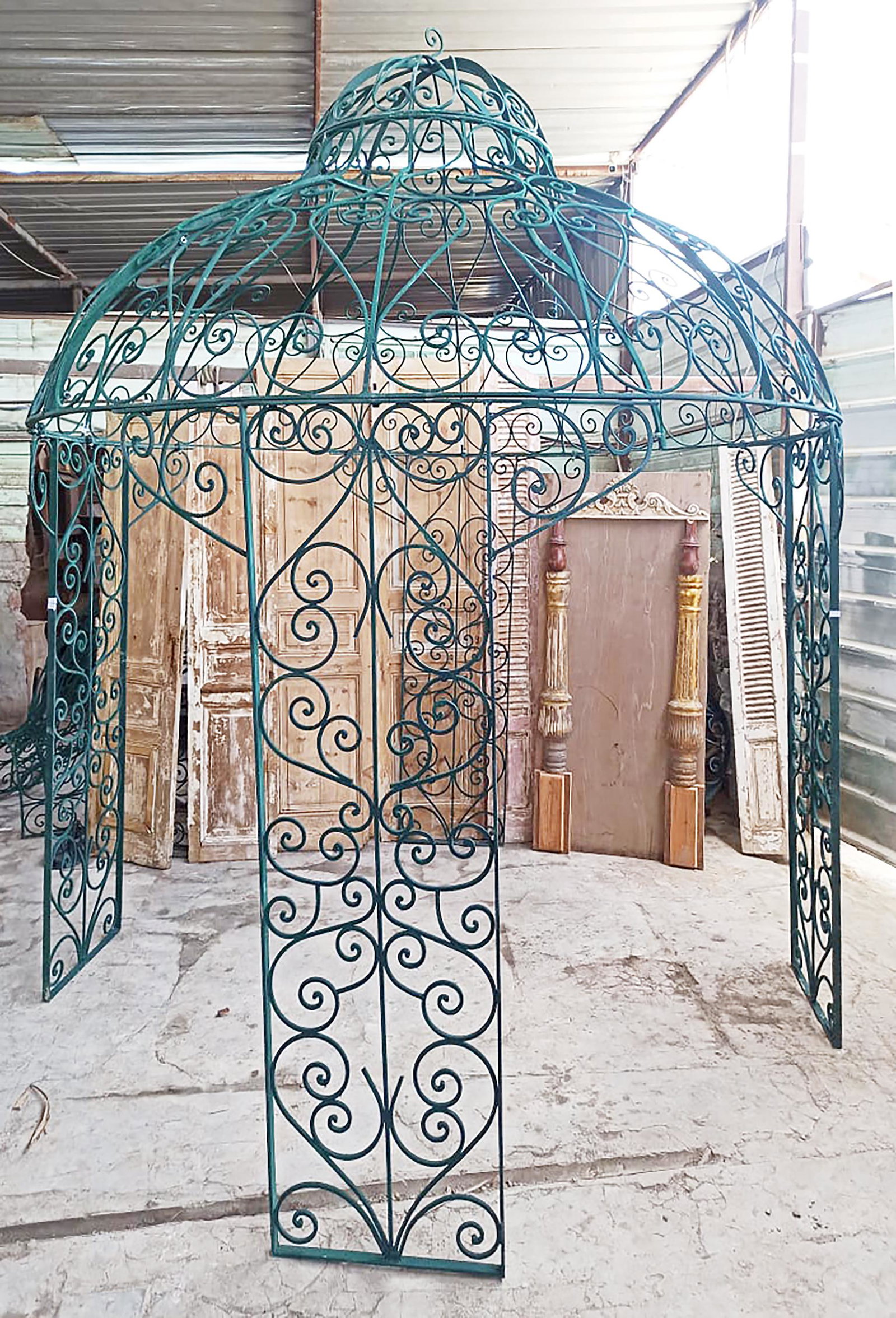 Very Large Green Iron Gazebo (1 of 1)