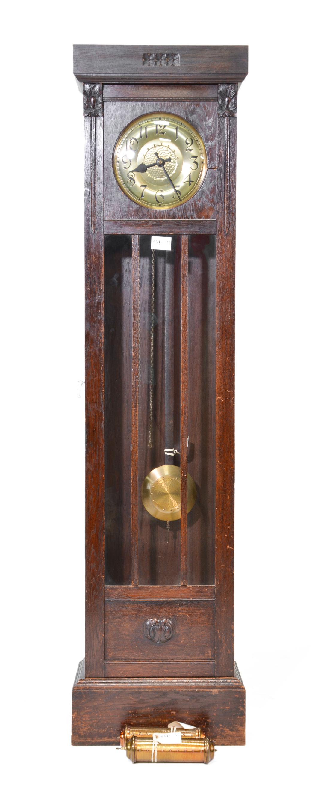 Dark Oak Longcase / Grandfather Clock (1 of 4)