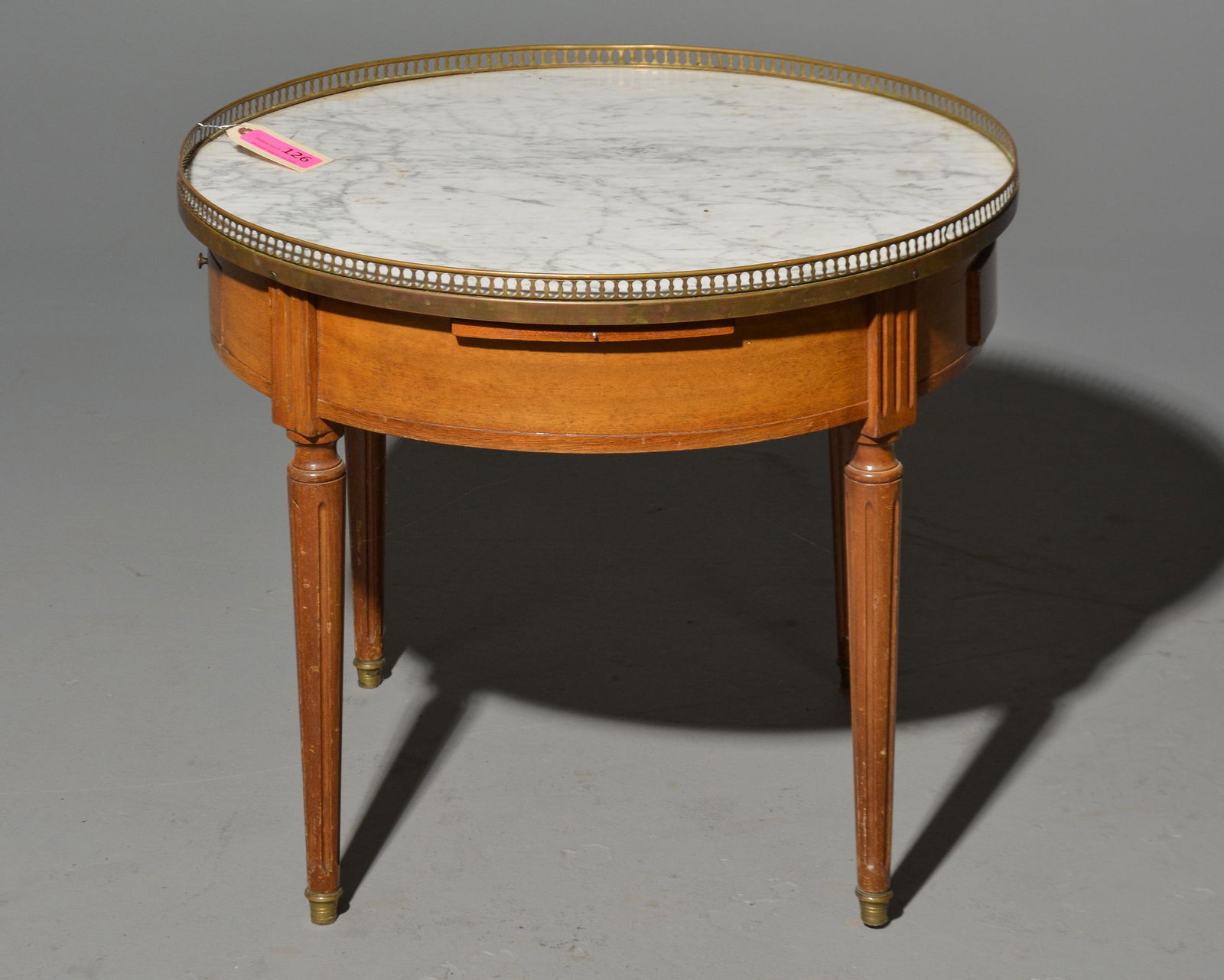 Louis XVI Style White Marble Top Coffee Table (1 of 3)