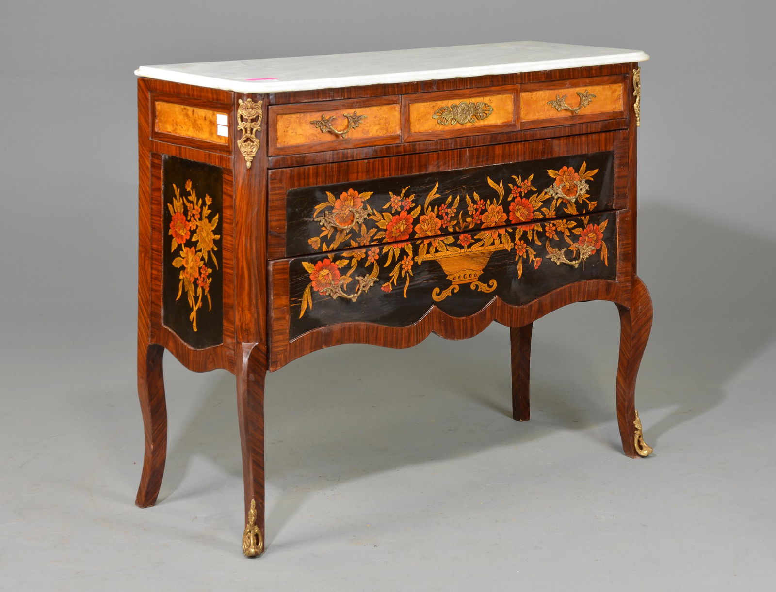 French Replica White Marble Top Commode (1 of 5)