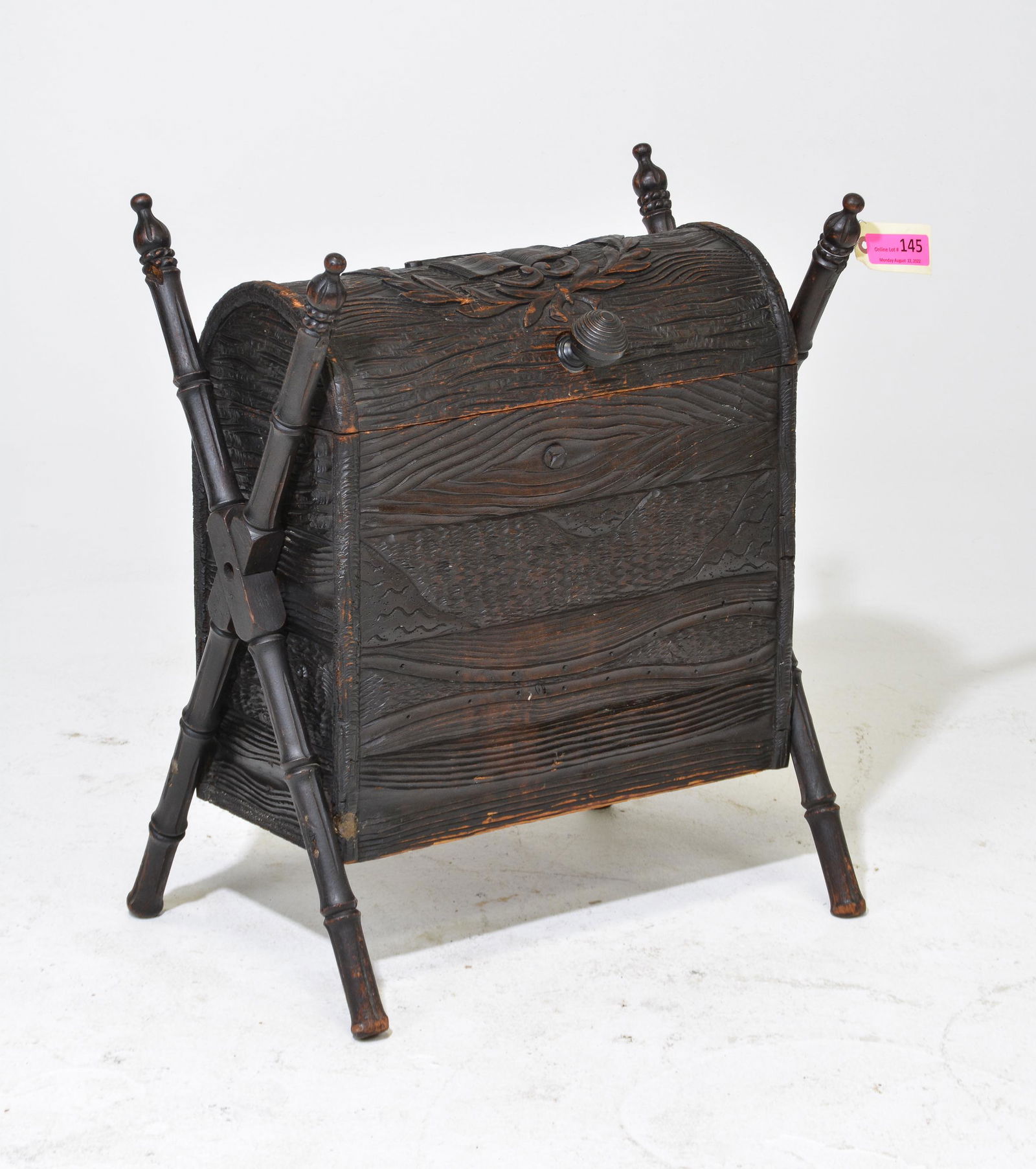 English Carved Oak Box (1 of 4)