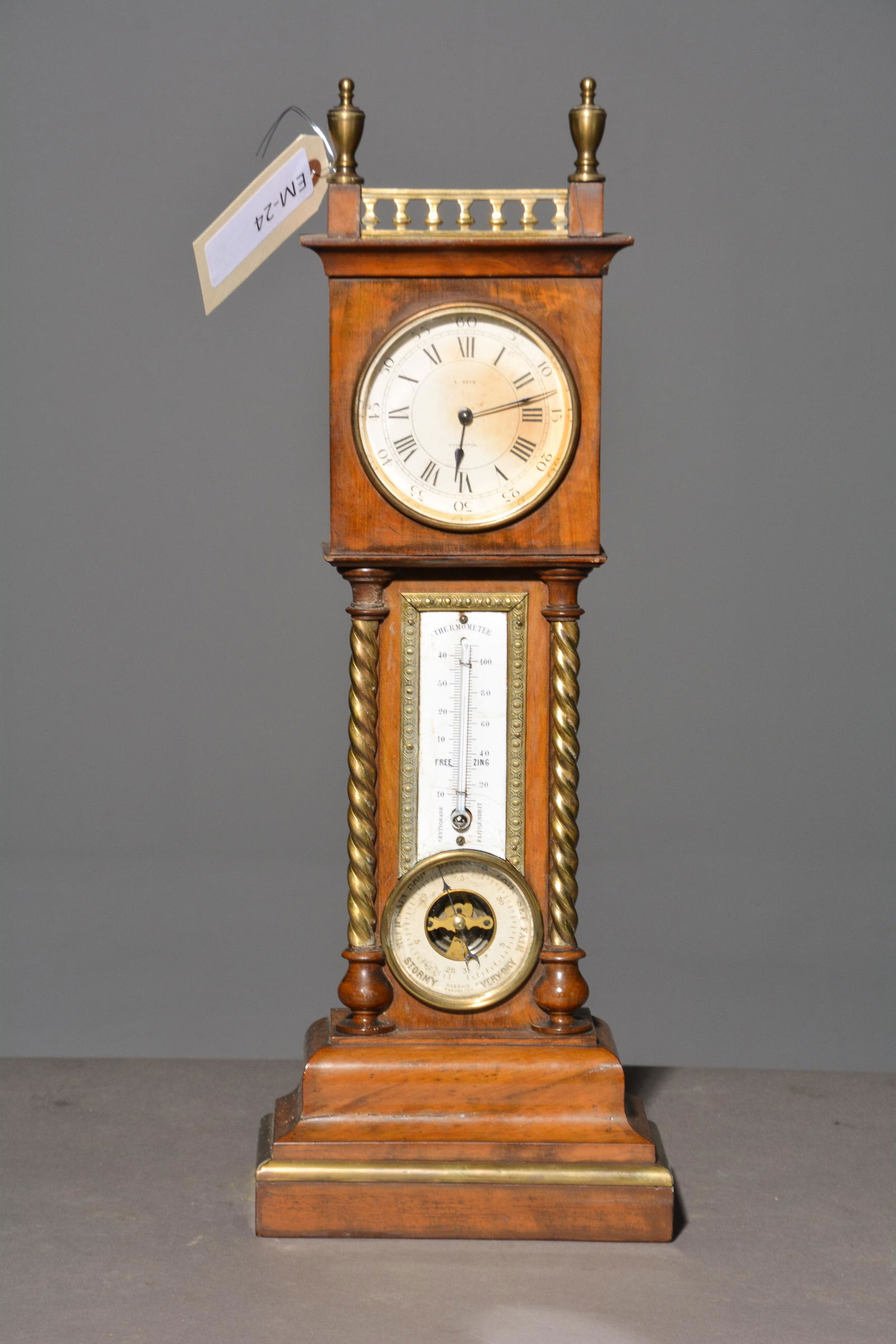 Miniature Grandfather Clock / Thermometer (1 of 4)