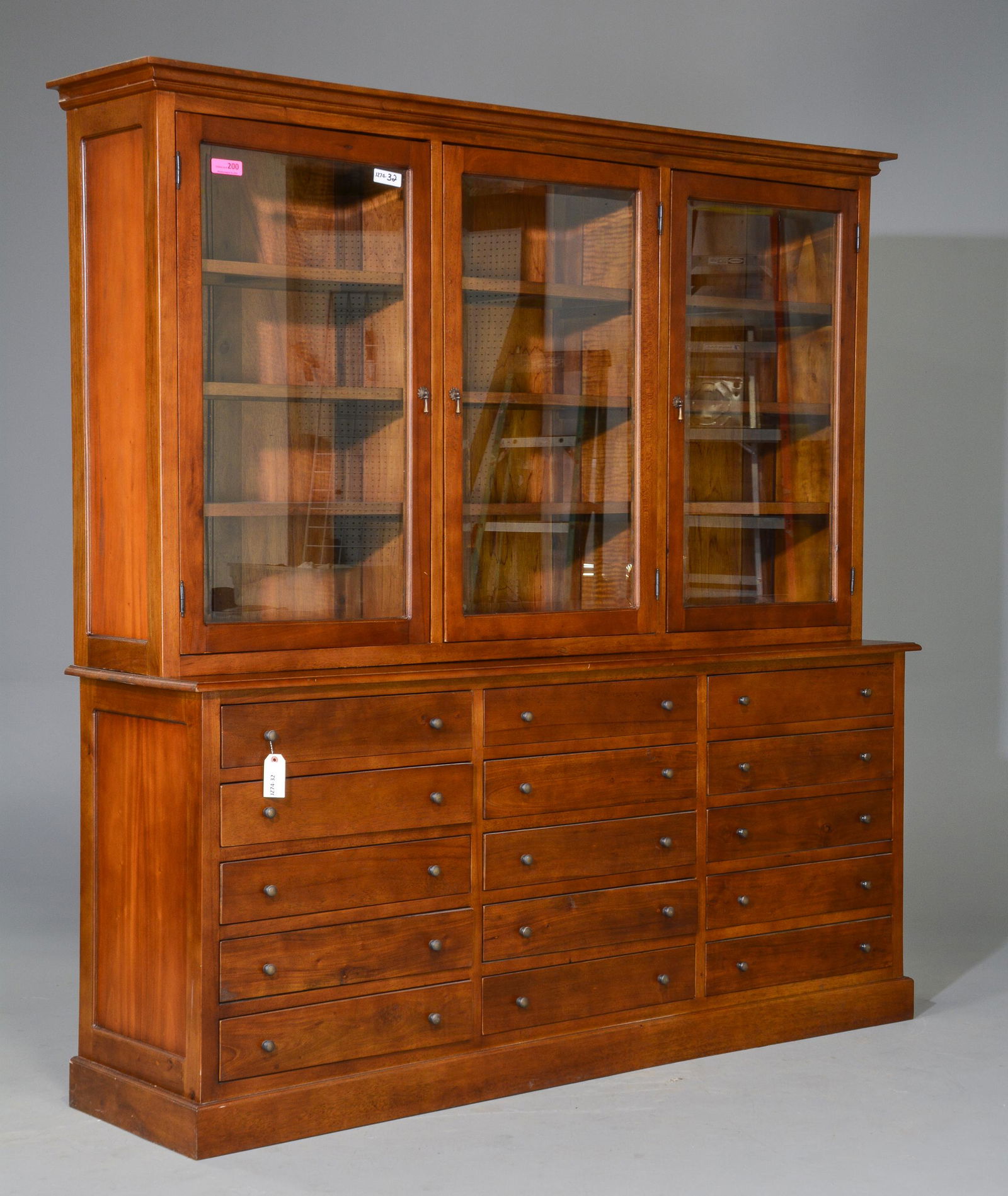 New Item, Large Bookcase with Bank of Drawers (1 of 3)