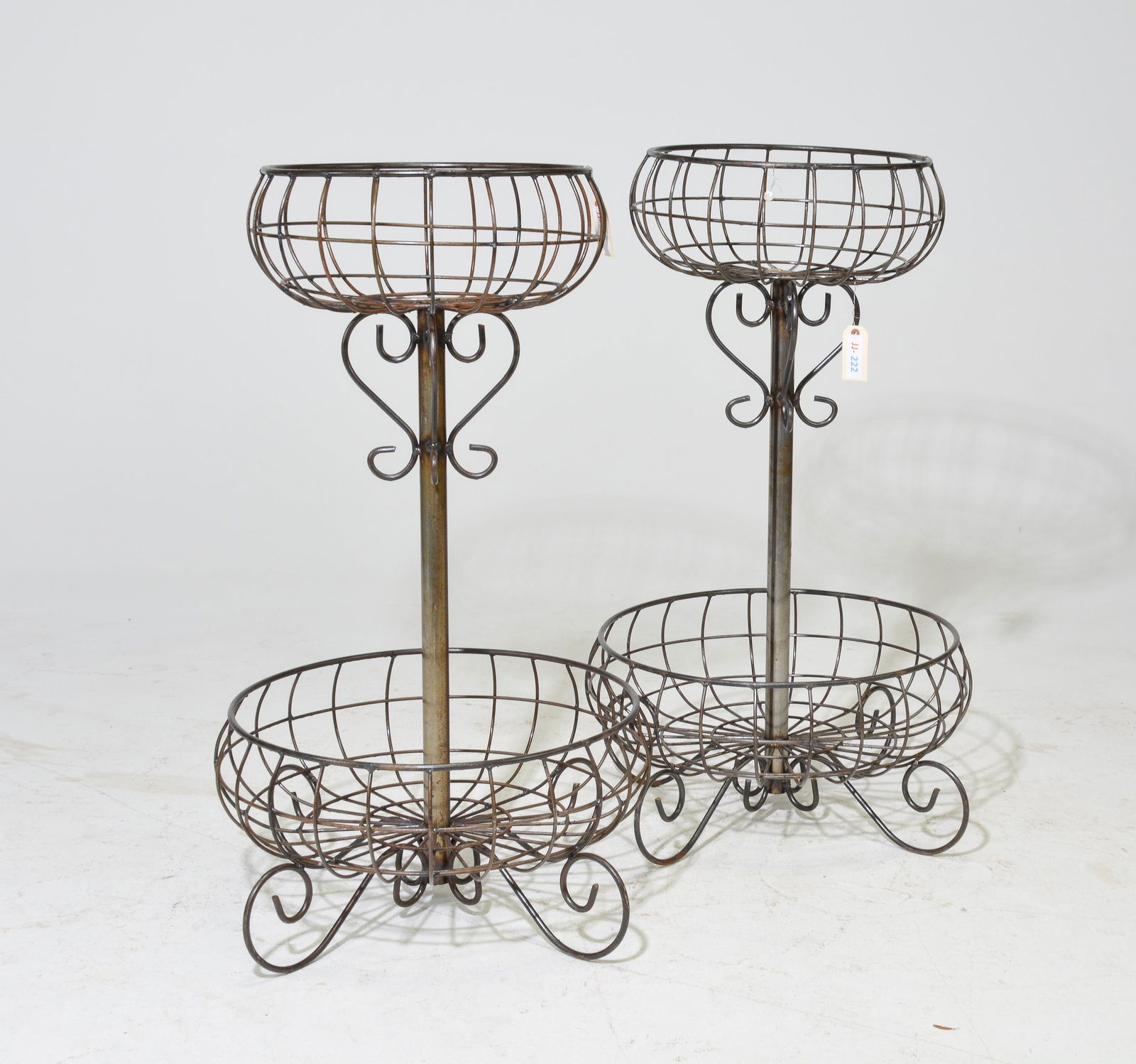 2 Two Tier Metal Planters / Topiaries (1 of 3)