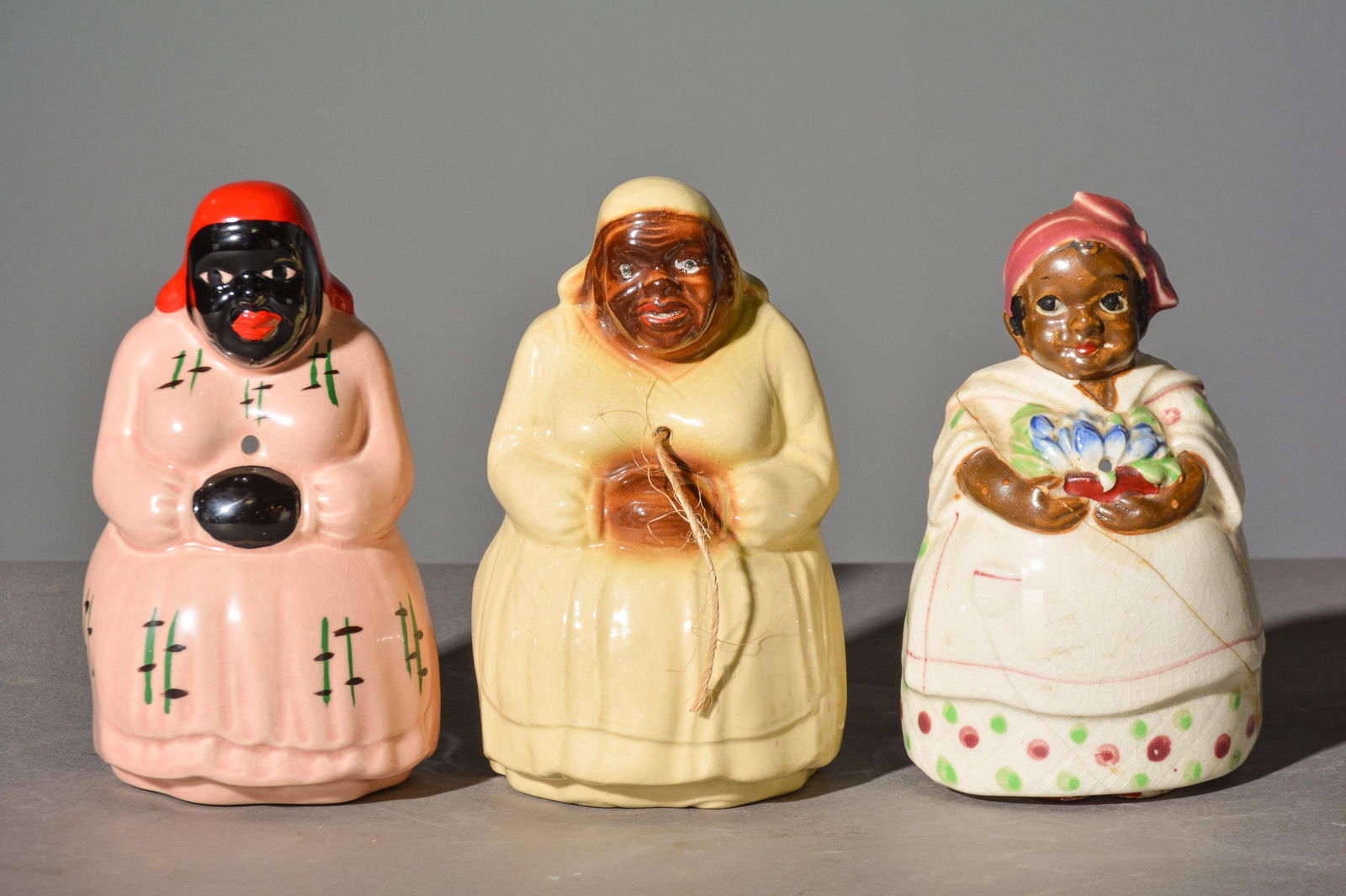 3 American Pottery String Holders - McCoy, Etc. (1 of 5)