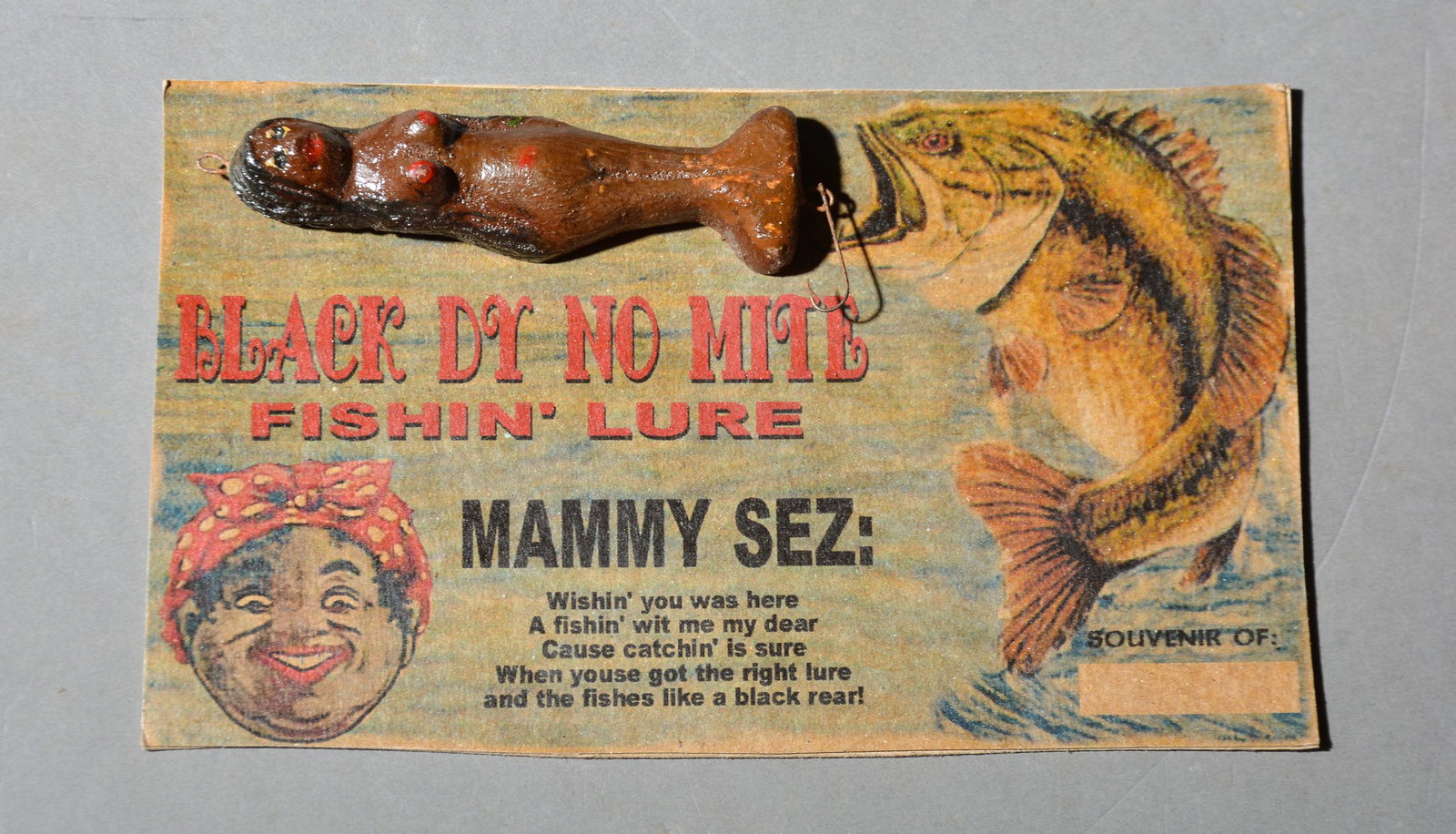 Black Dy No Mite Fishing Lure: Black Dy No Mite Fishing Lure - 4 inches long