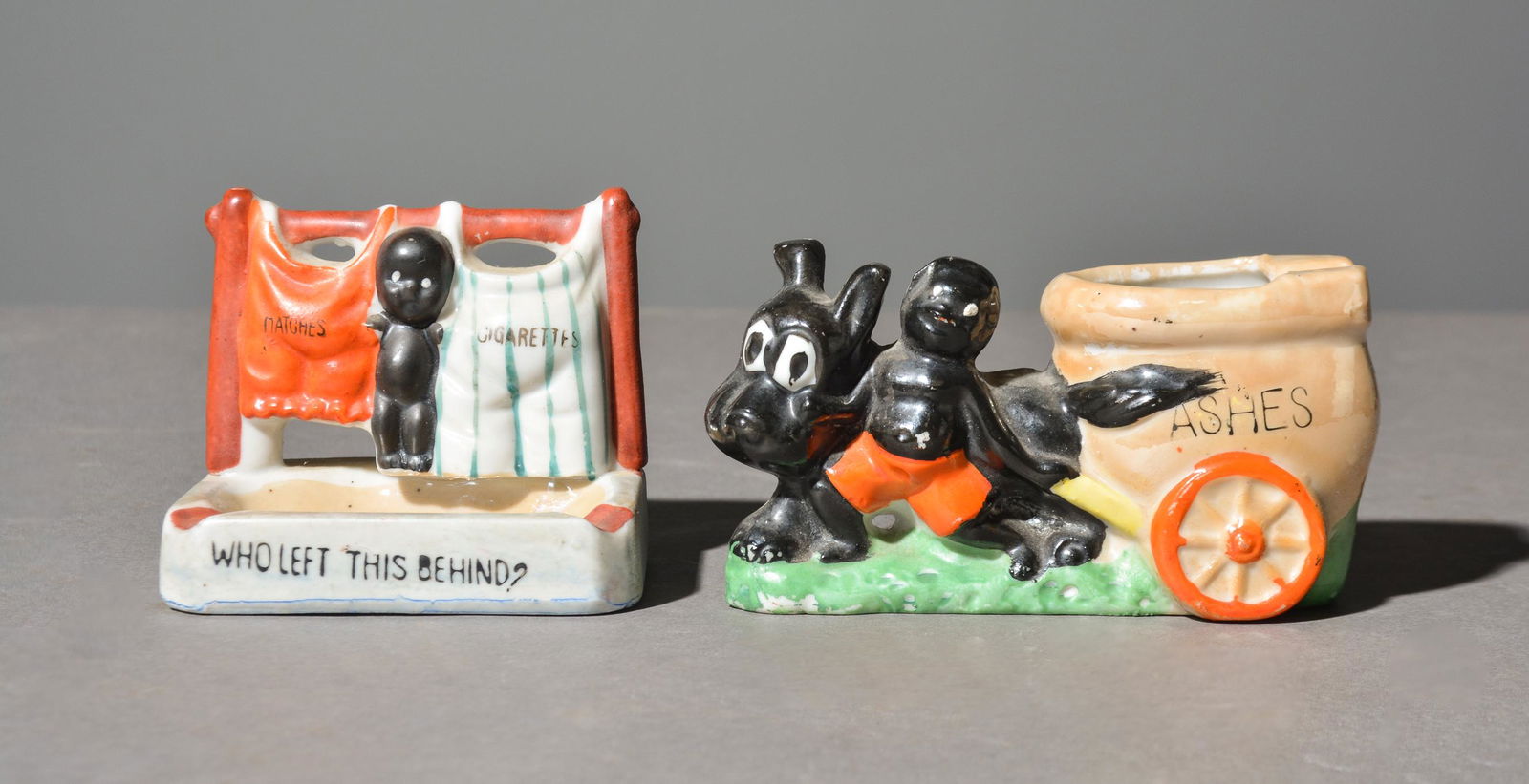 2 Vintage Porcelain Ash Trays (1 of 4)