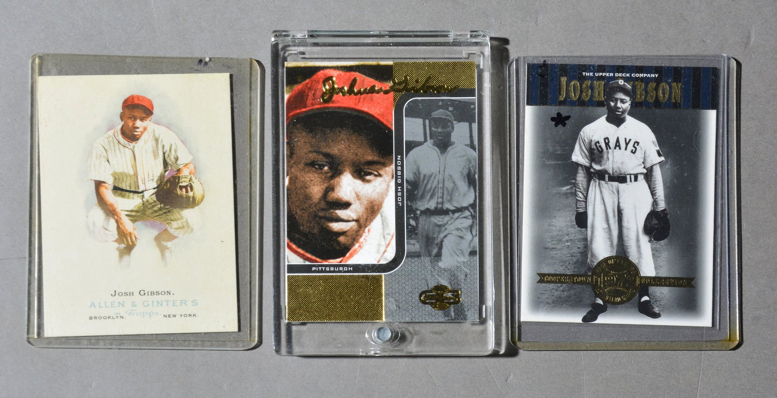 3 Josh Gibson Baseball Cards: 3 Josh Gibson Baseball Cards - Josh Gibson was the second African American league play to be inducted into The National Baseball Hall of Fame. He had the second highest single season major league batt